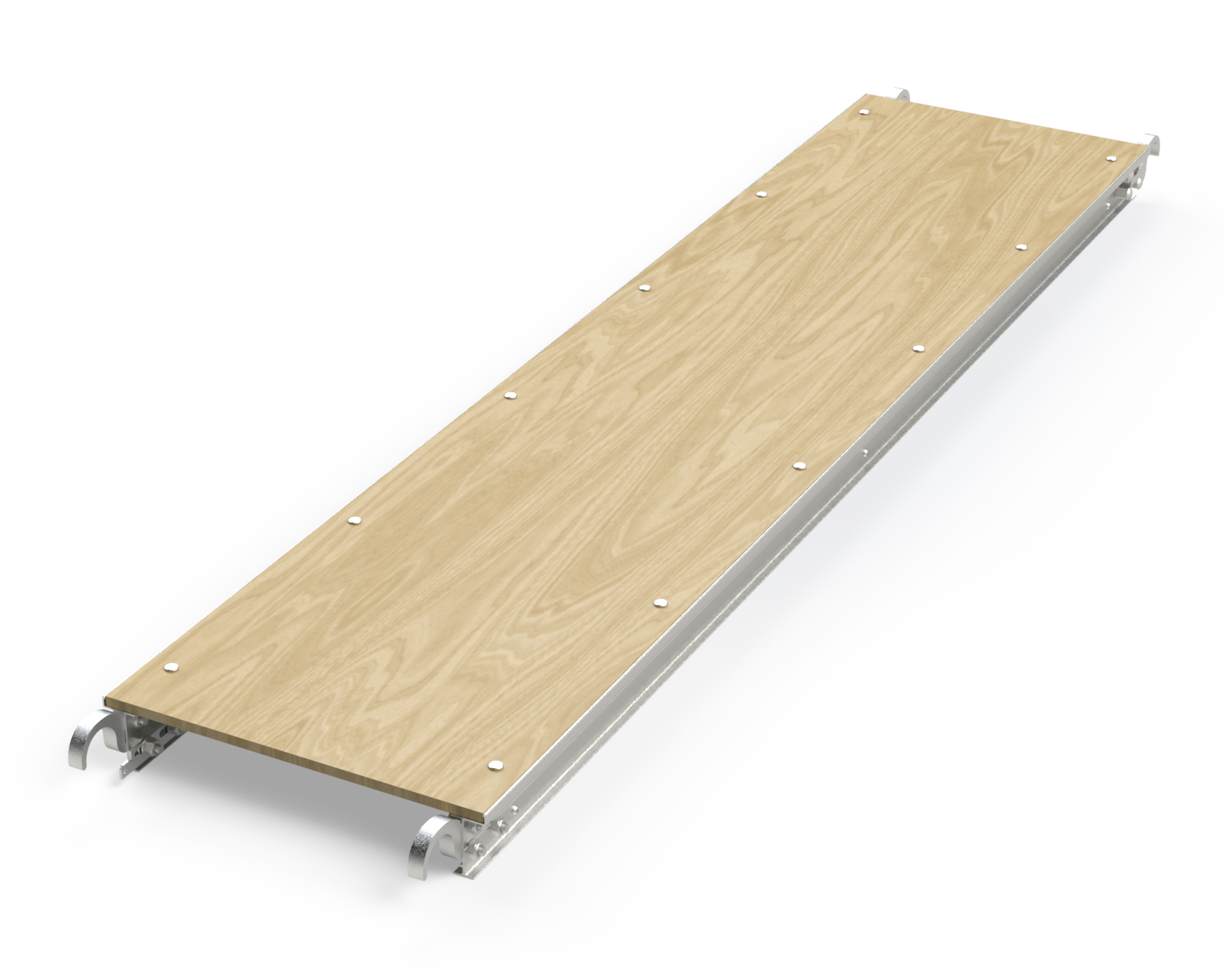 Estructura para armar: Marco de aluminio/madera 0.29 pies de alto x 7 pies de largo, capacidad de 250 lbs. Tablón de andamio WBAP197H2B+BFL
