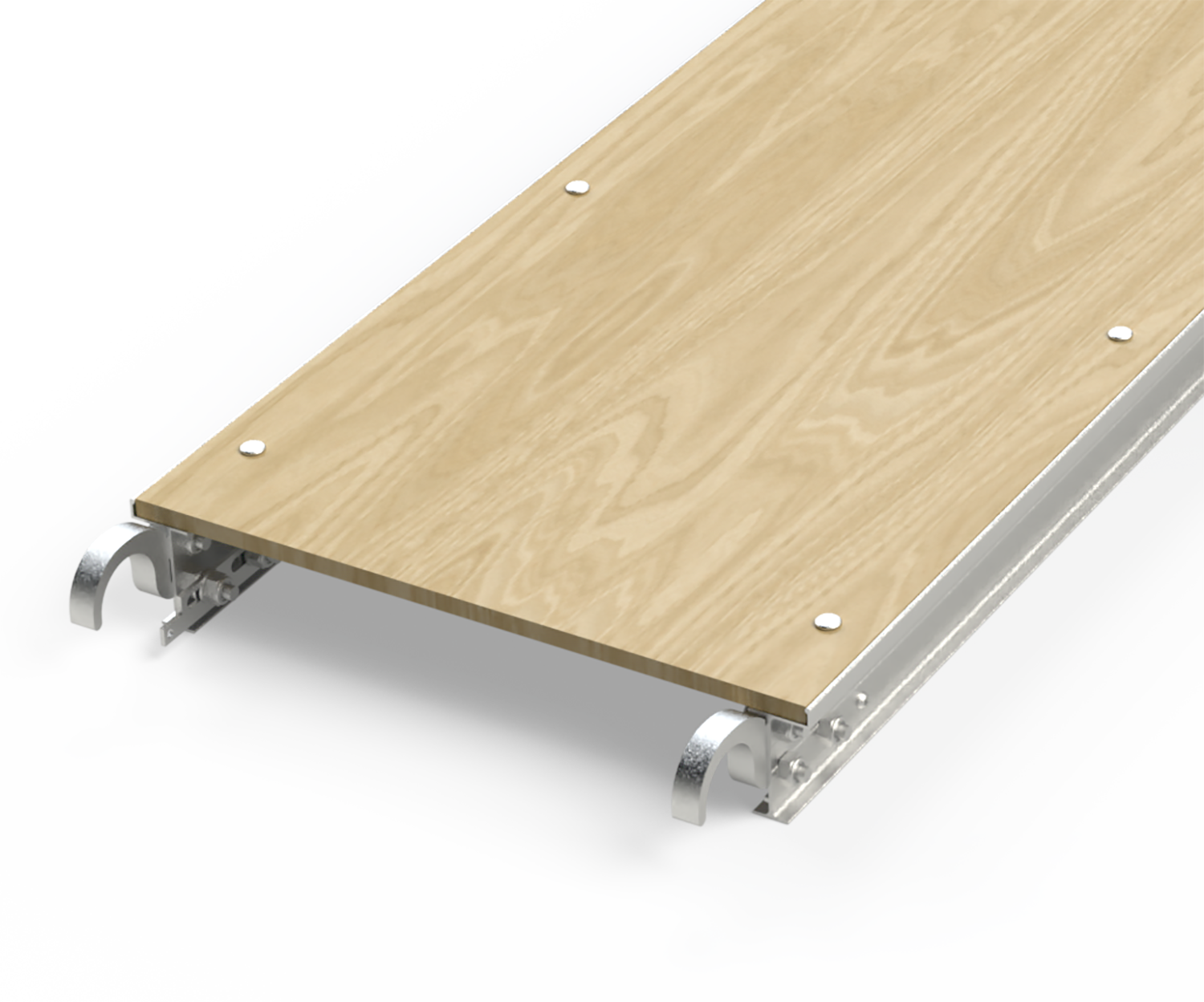 Estructura para armar: Marco de aluminio/madera 0.29 pies de alto x 7 pies de largo, capacidad de 250 lbs. Tablón de andamio WBAP197H2B+BFL