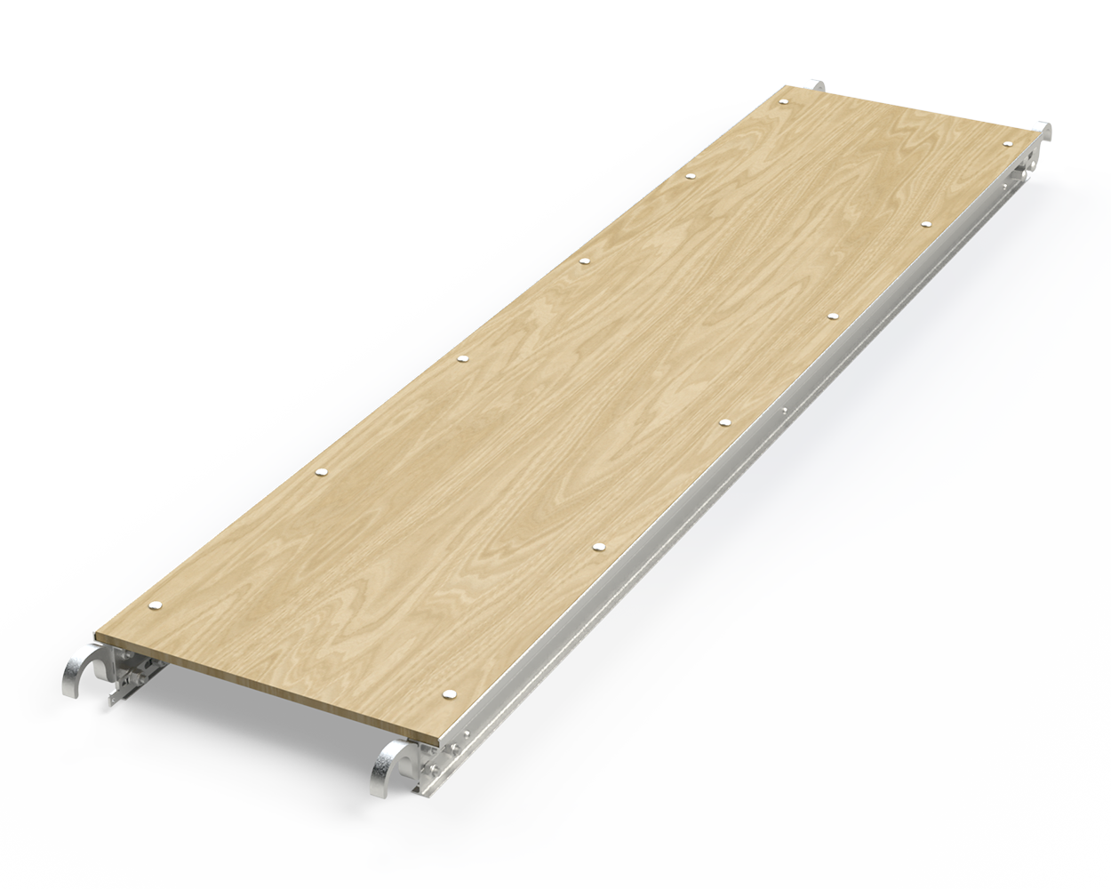 Estructura para armar: Marco de aluminio/madera 0.29 pies de alto x 7 pies de largo, capacidad de 250 lbs. Tablón de andamio WBAP197H2B+BFL