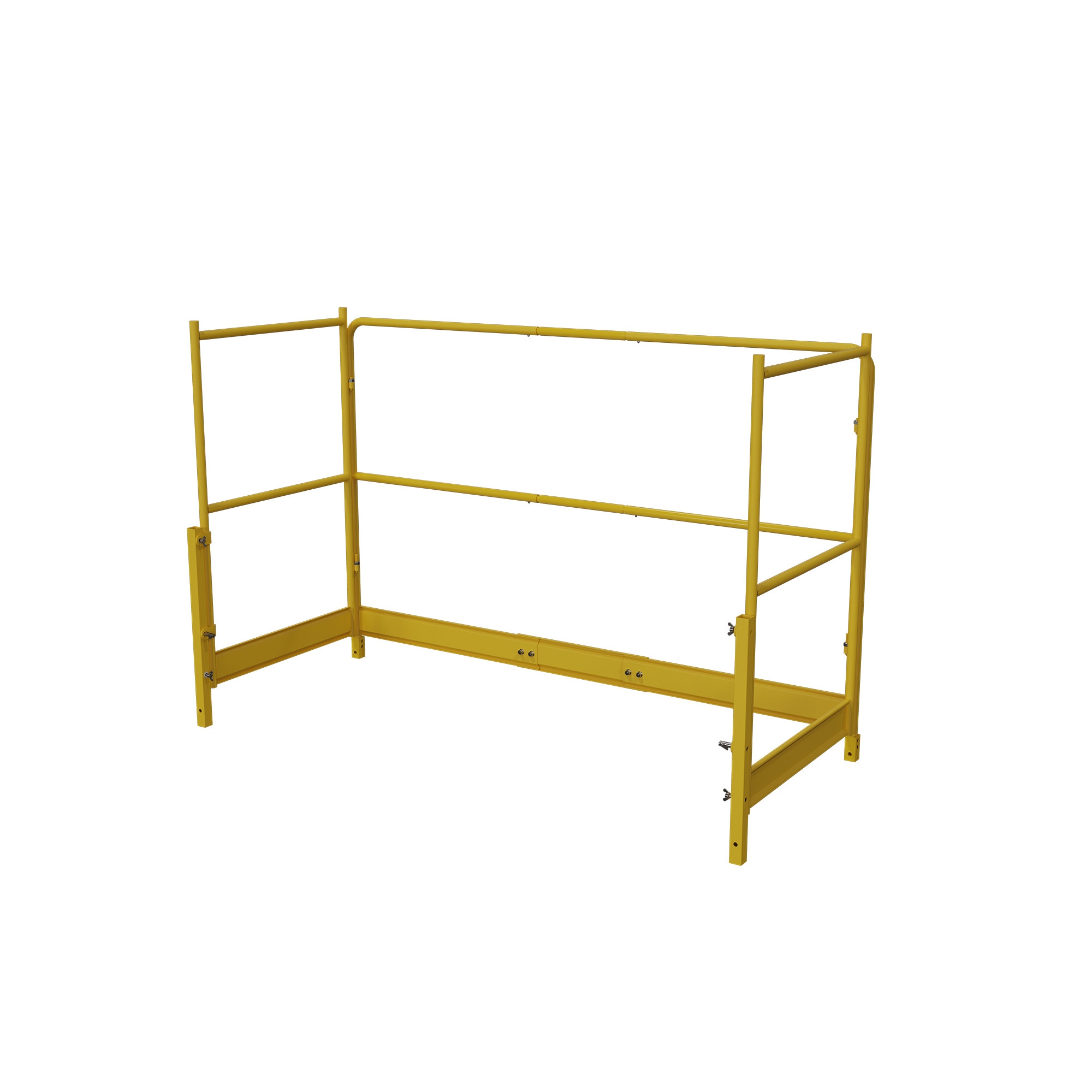 Barandal de acero para andamio de panadero de 3 o 4 lados 3.5 pies de alto x capacidad de 200 libras - Juego de fabricante de andamios MFGRSET3/4