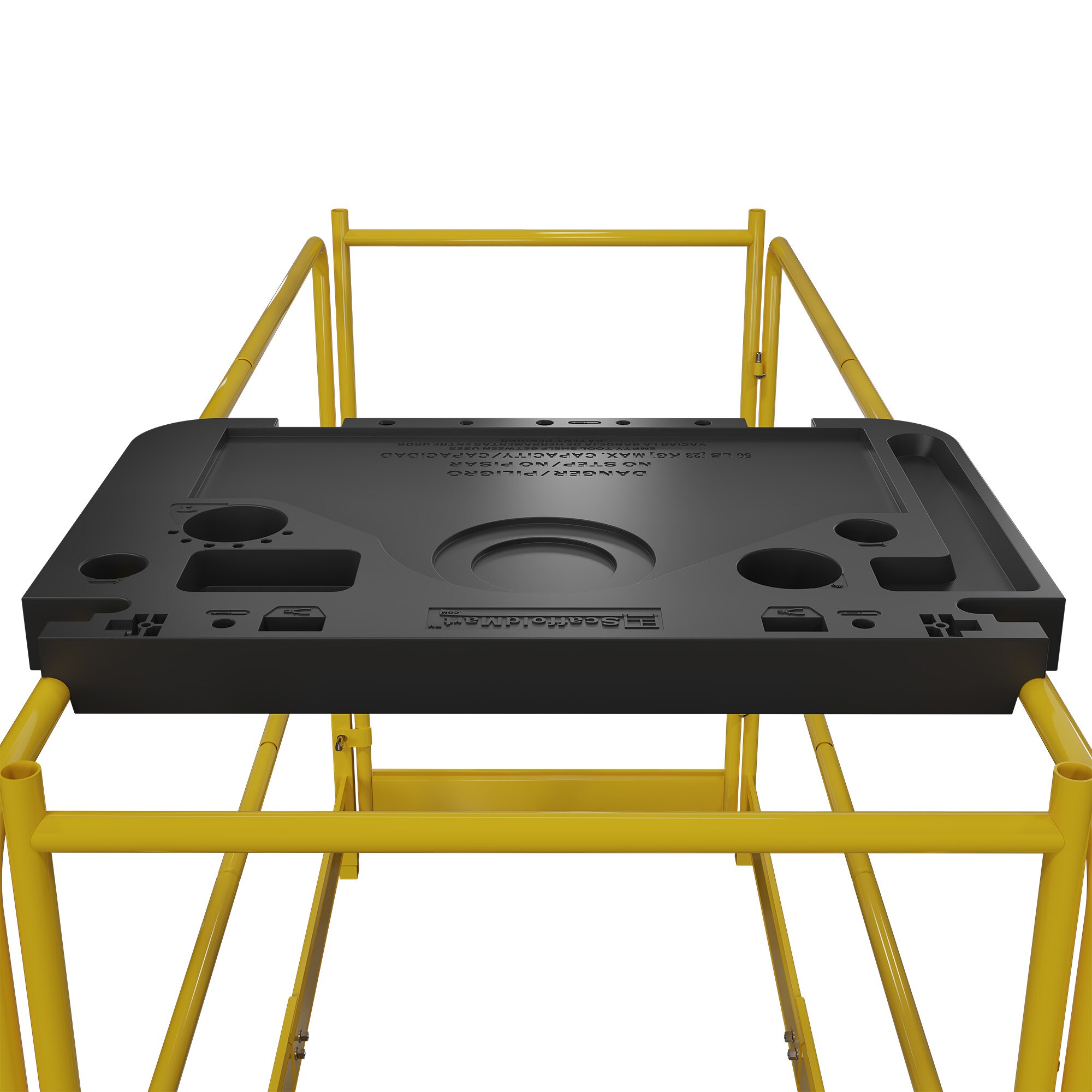 Repisa de herramientas para andamios de plástico con capacidad de 35 libras y 0.2 pies de altura para andamio Baker MFTSHELF