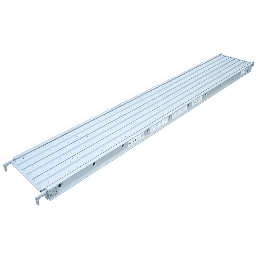 Tablón de andamio de aluminio Werner de 0.25 pies de alto x 10 pies de largo, capacidad de 250 libras - Modelo 5510-19