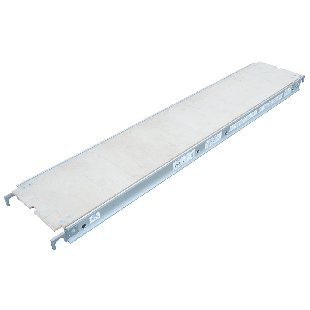 Plataforma de aluminio de 4.5 pies de altura por 8 pies de largo con capacidad de 250 libras - Tablón para andamios 5308-19