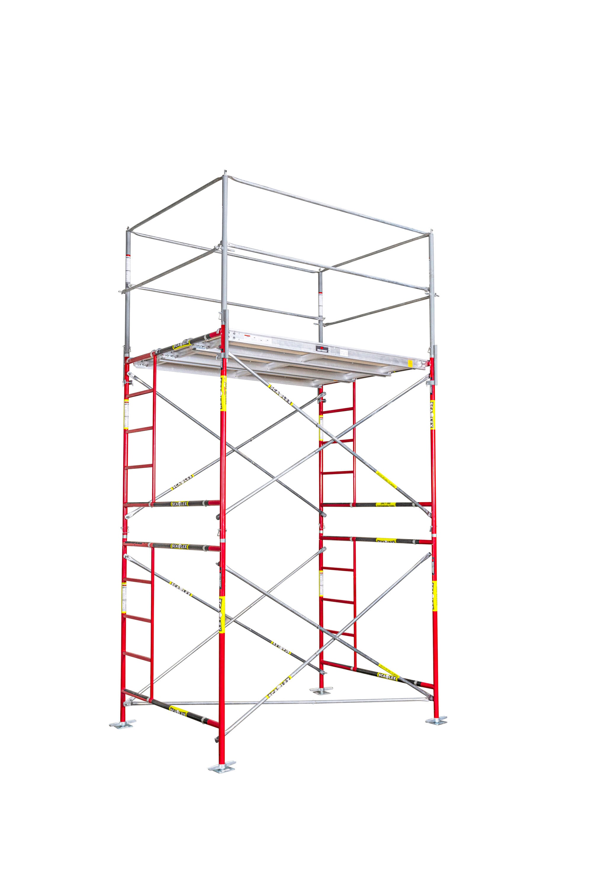 Marcos de construcción exterior/interior Tamaño B para marcos de albañilería SCAFFLEX de acero de 11.28 pies de alto x 5.31 pies de largo, capacidad de 9800 libras Marco de andamio BFS55KTT2JT+BFL.
