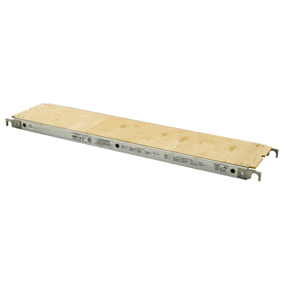 Plataforma de andamio de aluminio Werner de 0.25 pies de alto x 7 pies de largo con capacidad de 250 libras - Modelo 5307-19