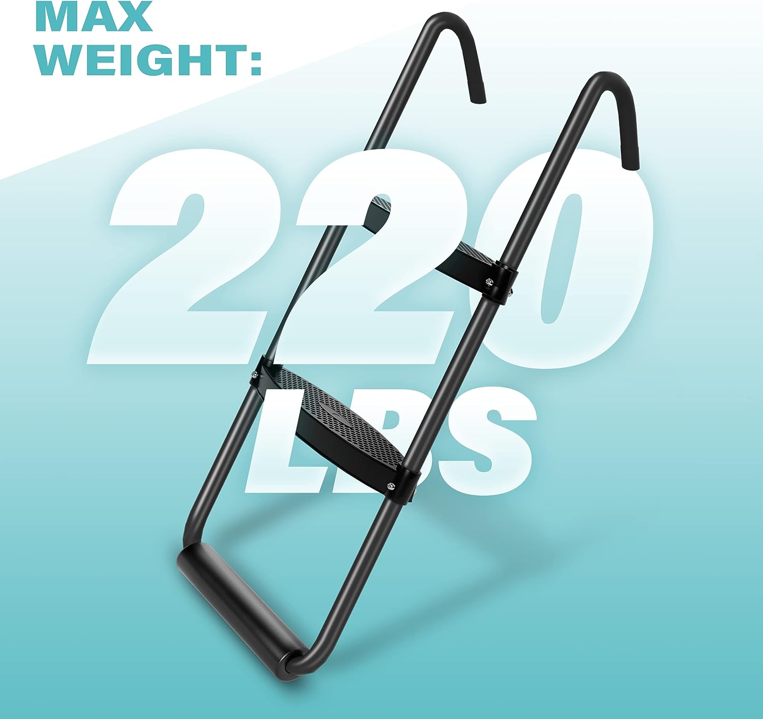 Escalera para trampolín Siavonce de 2.8 pies (altura de alcance de 2 pies) tipo acero 2 - Capacidad de carga de 225 libras. Escalera de paso ZX-106204