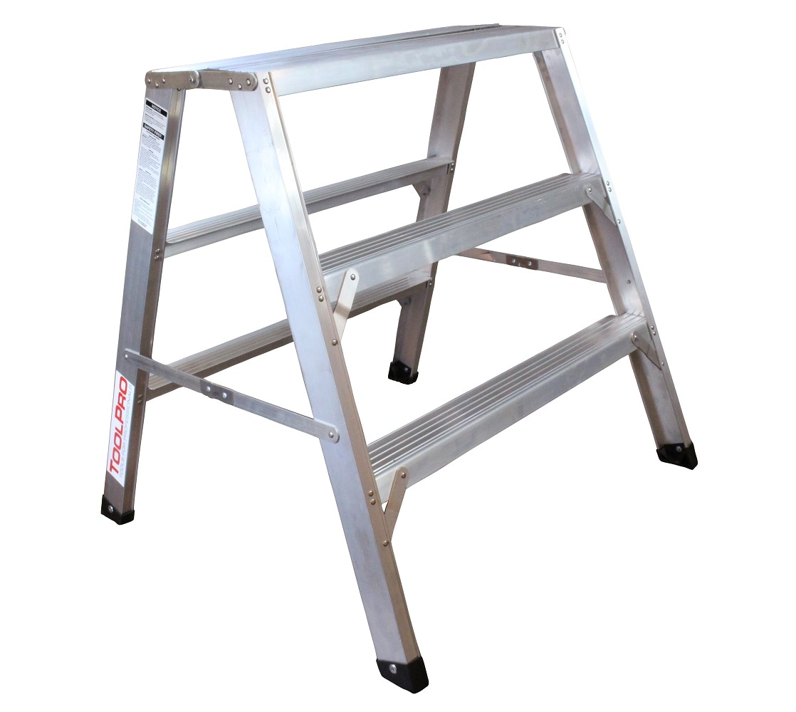 Caballo de Sierra de Aluminio de 3 pies de ToolPro - Capacitad de Carga de 300 lb