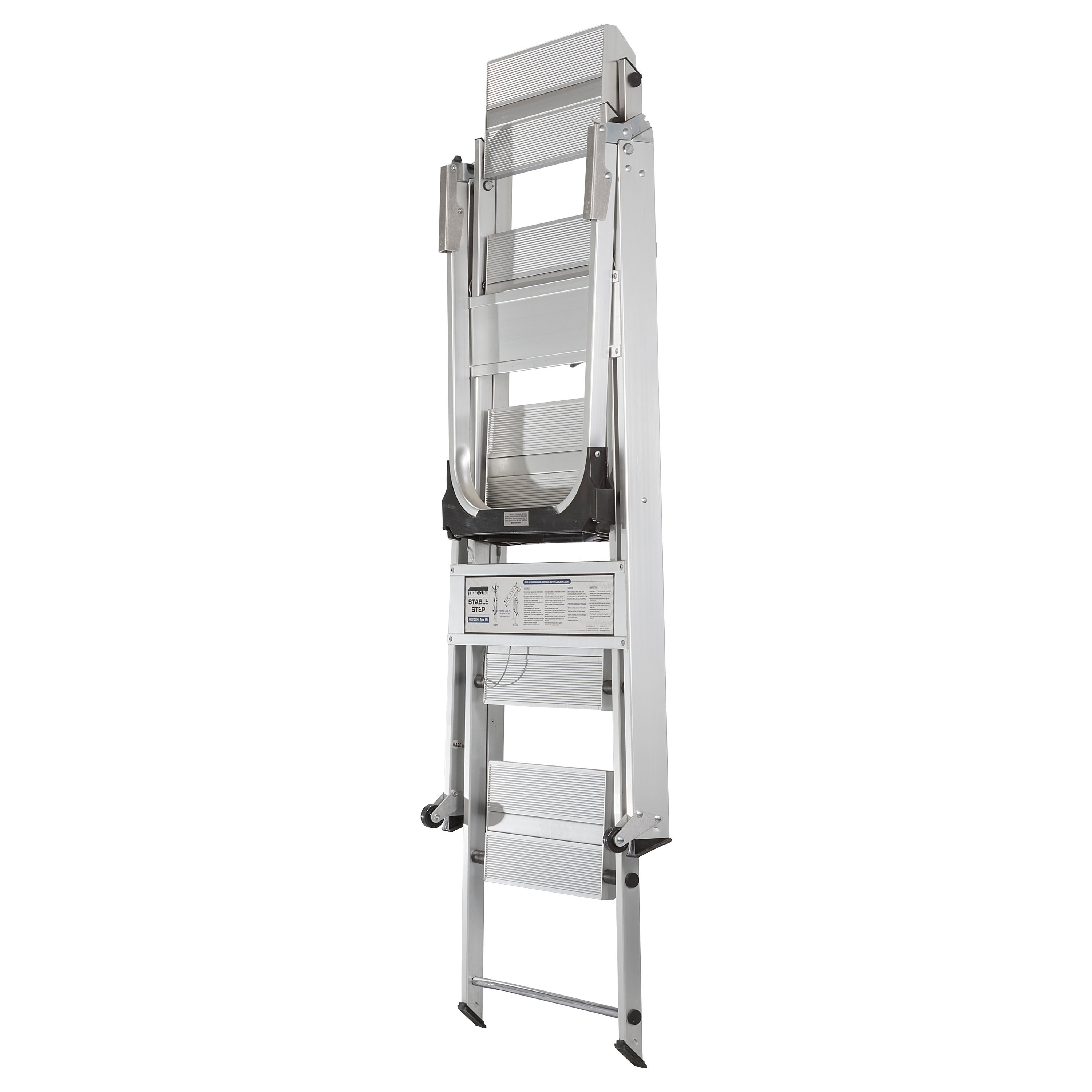 Escalera de aluminio certificada ANSI Xtend+Climb de 5.6 pies (altura de alcance de 10 pies) Tipo 1AA - Capacidad de carga de 375 libras. Escalera de tijera WT-5
