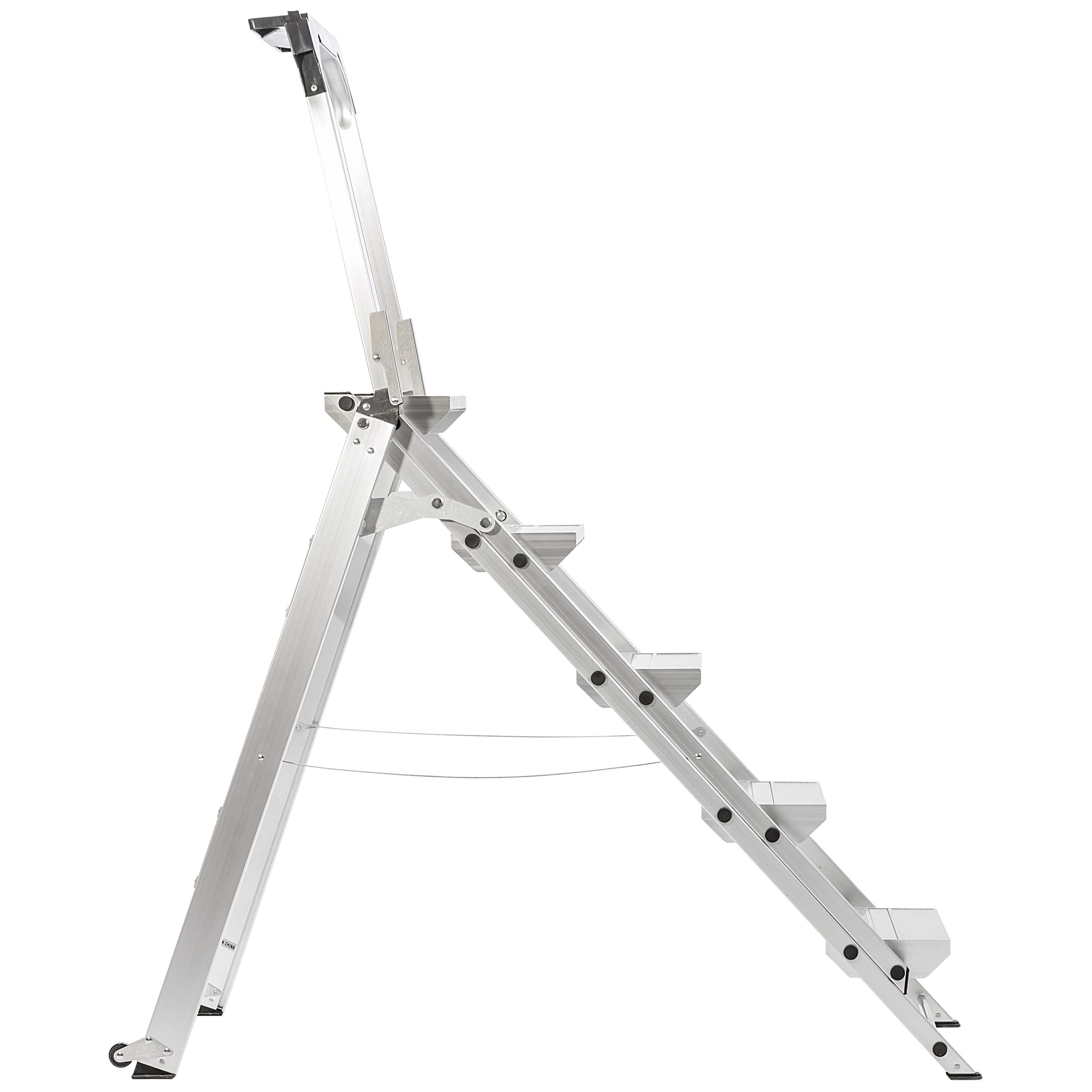Escalera de aluminio certificada ANSI Xtend+Climb de 5.6 pies (altura de alcance de 10 pies) Tipo 1AA - Capacidad de carga de 375 libras. Escalera de tijera WT-5