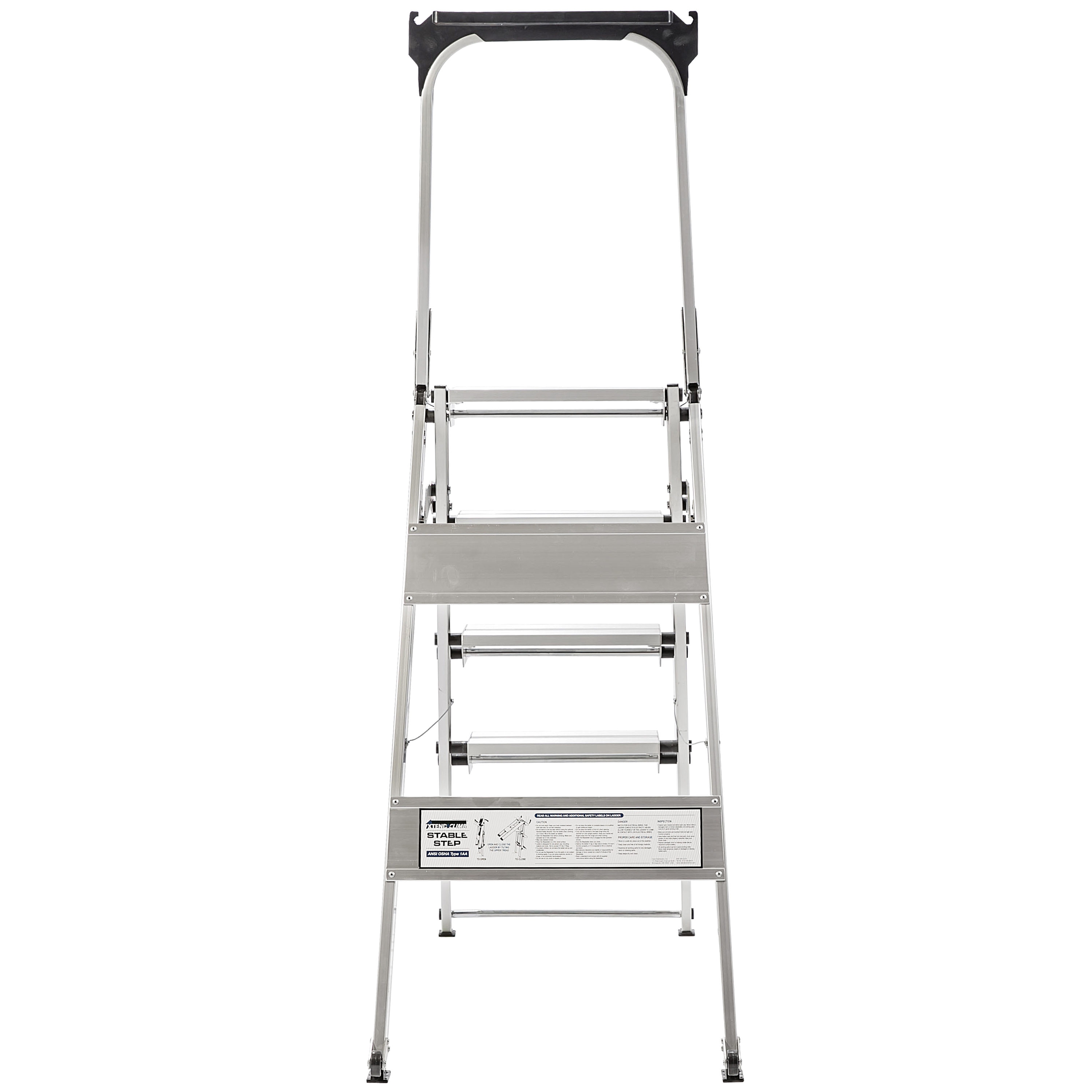 Escalera de aluminio certificada ANSI Xtend+Climb de 5.6 pies (altura de alcance de 10 pies) Tipo 1AA - Capacidad de carga de 375 libras. Escalera de tijera WT-5