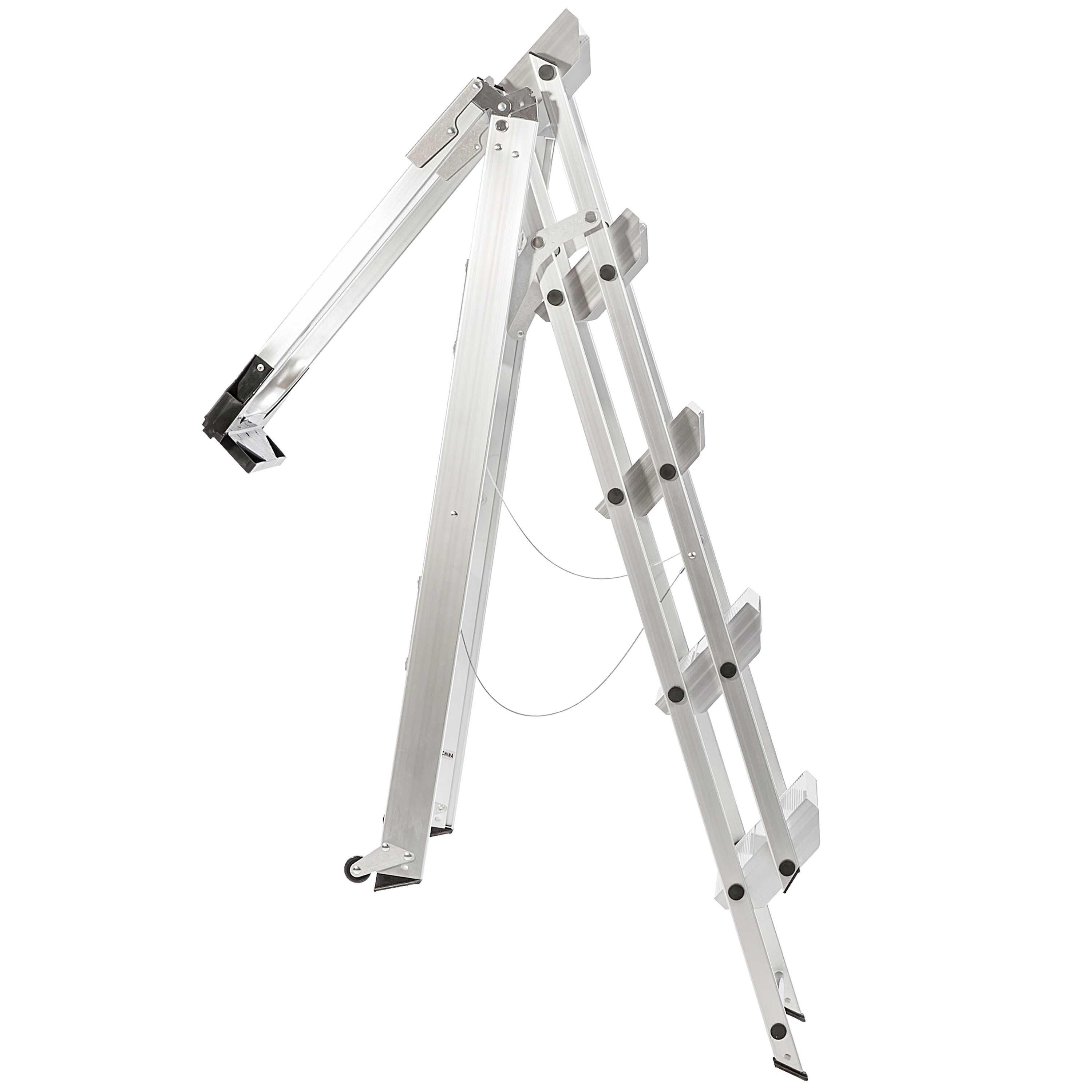 Escalera de aluminio certificada ANSI Xtend+Climb de 5.6 pies (altura de alcance de 10 pies) Tipo 1AA - Capacidad de carga de 375 libras. Escalera de tijera WT-5