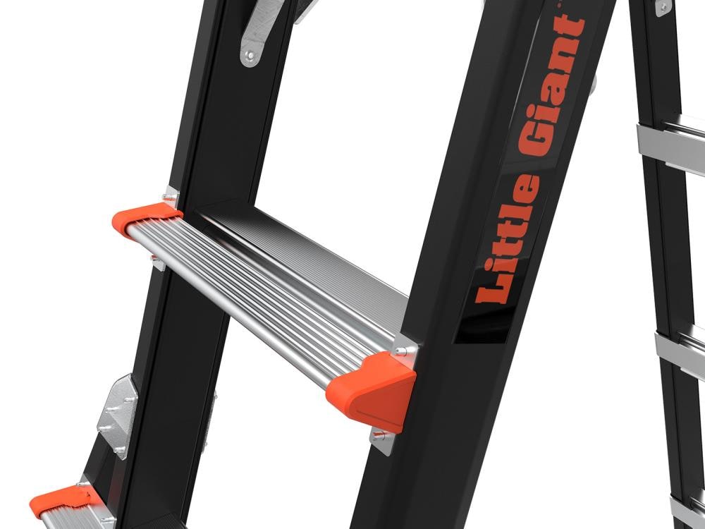Escalera telescópica de fibra de vidrio Little Giant Ladders Select Step M6 de 10 pies (altura de alcance de 14.1 pies) tipo 1AA, con capacidad de carga de 375 libras - Modelo 15131-001.