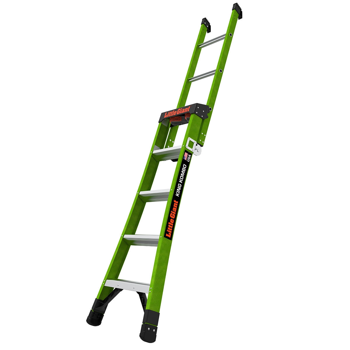 Escalera King Kombo 2.0 3 en 1 de 1.5 m (3.5 m de altura máxima) de fibra de vidrio Tipo 1AA con capacidad de carga de 170 kg.