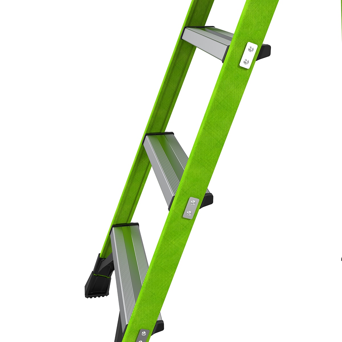 Escalera de tijera Little Giant Ladders MightyLite 2.0 de 6 pies (altura de alcance de 10.1 pies) de fibra de vidrio, Tipo 1A - Capacidad de carga de 300 libras. Modelo 15396-001