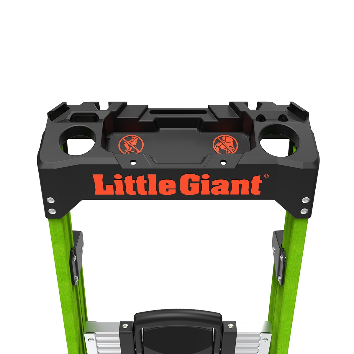 Escalera de tijera Little Giant Ladders MightyLite 2.0 de 6 pies (altura de alcance de 10.1 pies) de fibra de vidrio, Tipo 1A - Capacidad de carga de 300 libras. Modelo 15396-001