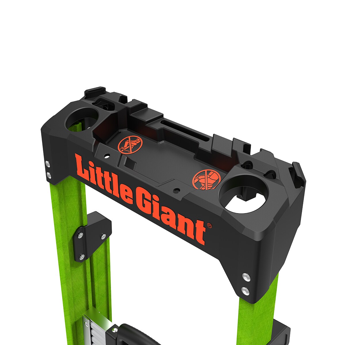 Escalera de tijera Little Giant Ladders MightyLite 2.0 de 6 pies (altura de alcance de 10.1 pies) de fibra de vidrio, Tipo 1A - Capacidad de carga de 300 libras. Modelo 15396-001