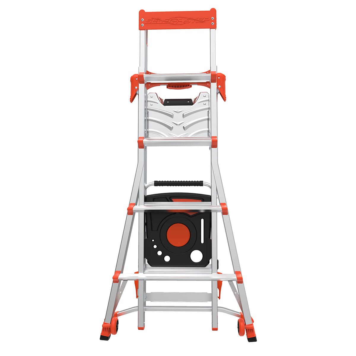 Escalera telescópica Select Step M5 de Little Giant Ladders de 8 pies (altura de alcance de 12.1 pies) de aluminio Tipo 1A con capacidad de carga de 300 libras.