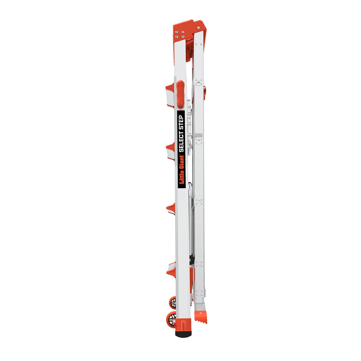 Escalera telescópica Select Step M5 de Little Giant Ladders de 8 pies (altura de alcance de 12.1 pies) de aluminio Tipo 1A con capacidad de carga de 300 libras.