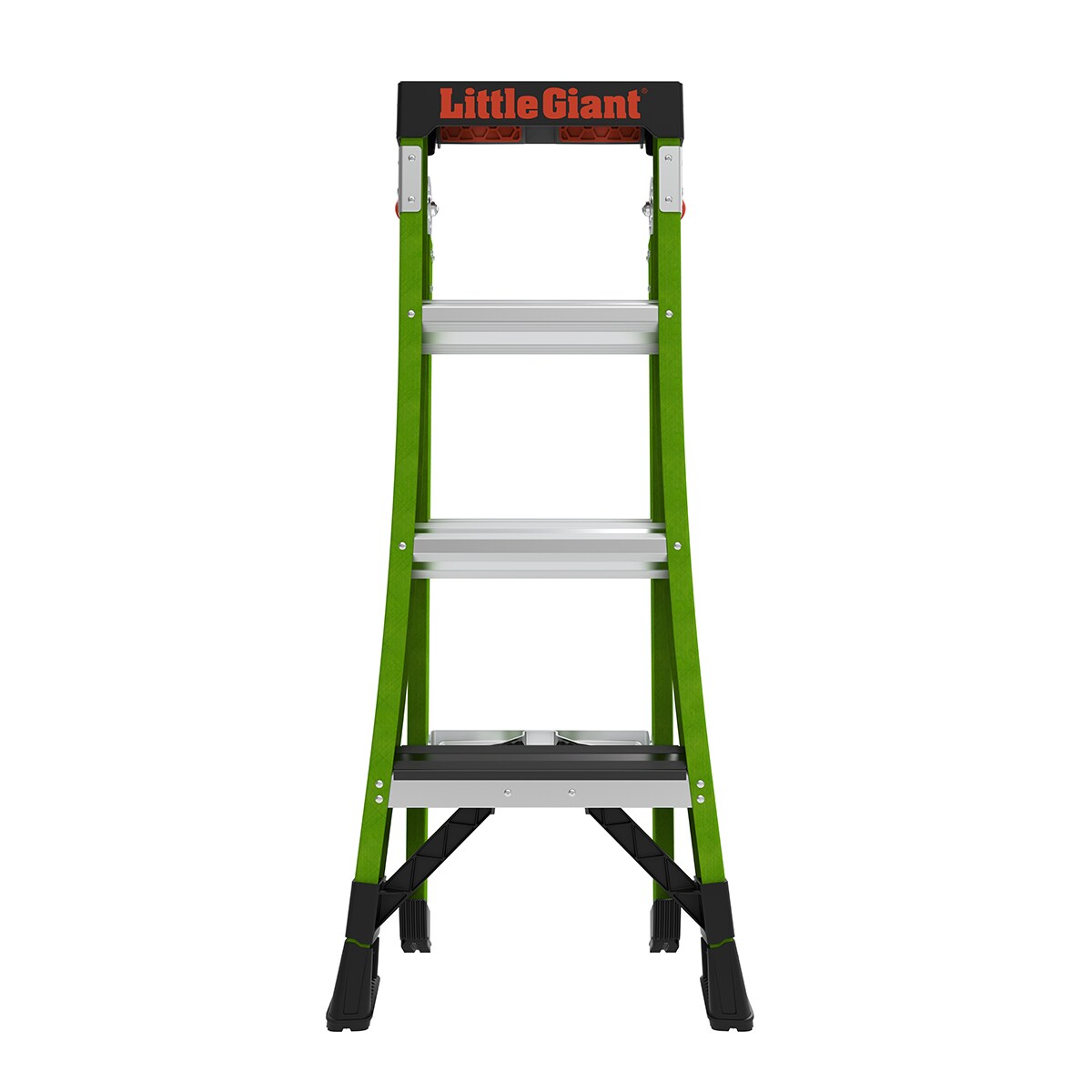 Escalera King Kombo 2.0 de Little Giant Ladders, 3 en 1, de 4 pies (altura máxima de alcance de 10.3 pies) de Fibra de Vidrio Tipo 1AA - Capacidad de carga de 375 libras. Escalera de paso 13470-071.