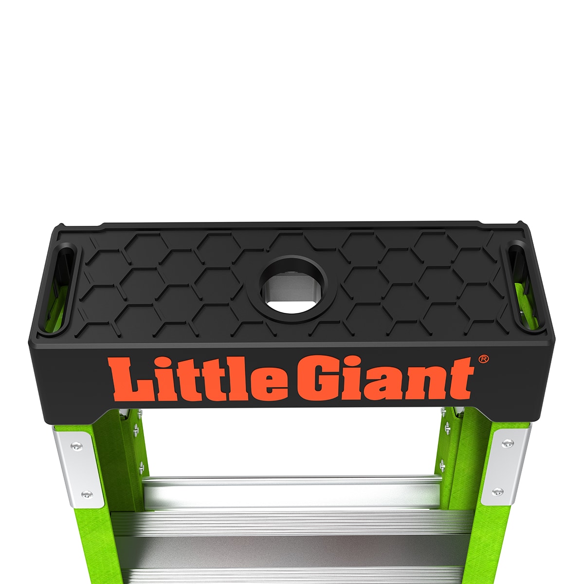 Escalera King Kombo 2.0 de Little Giant Ladders, 3 en 1, de 4 pies (altura máxima de alcance de 10.3 pies) de Fibra de Vidrio Tipo 1AA - Capacidad de carga de 375 libras. Escalera de paso 13470-071.