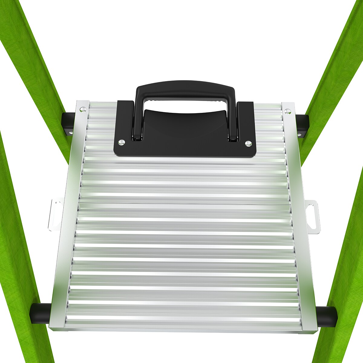 Escalera Little Giant Mightylite de 4 pies (altura de alcance de 8.3 pies) de fibra de vidrio Tipo 1A - Capacidad de carga de 300 libras. Escalón 15394-001.