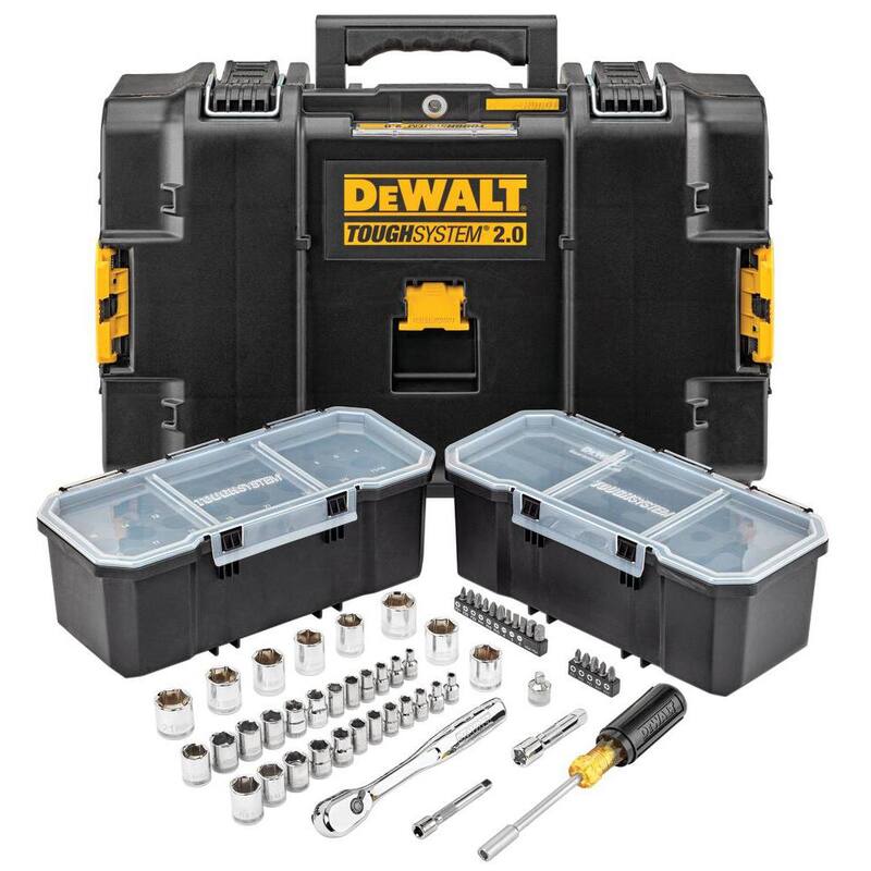 DEWALT TOUGHSYSTEM 2.0 Juego de herramientas para mecánicos de 3/8 pulgadas (53 piezas) - DWMT45153