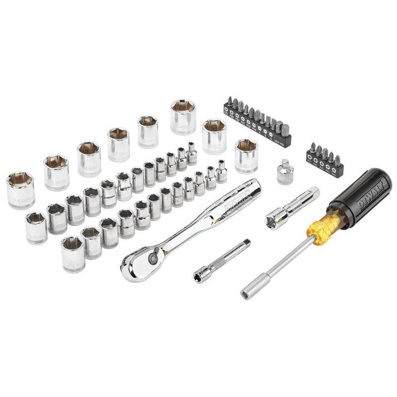 DEWALT TOUGHSYSTEM 2.0 Juego de herramientas para mecánicos de 3/8 pulgadas (53 piezas) - DWMT45153