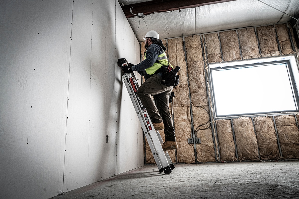 Escalera multifuncional King Kombo 2.0 Pro M6 de Little Giant Ladders, de 6 pies (altura de alcance de 12.7 pies) 3 en 1, de aluminio Tipo 1A con capacidad de carga de 300 libras. Modelo 14906-002.