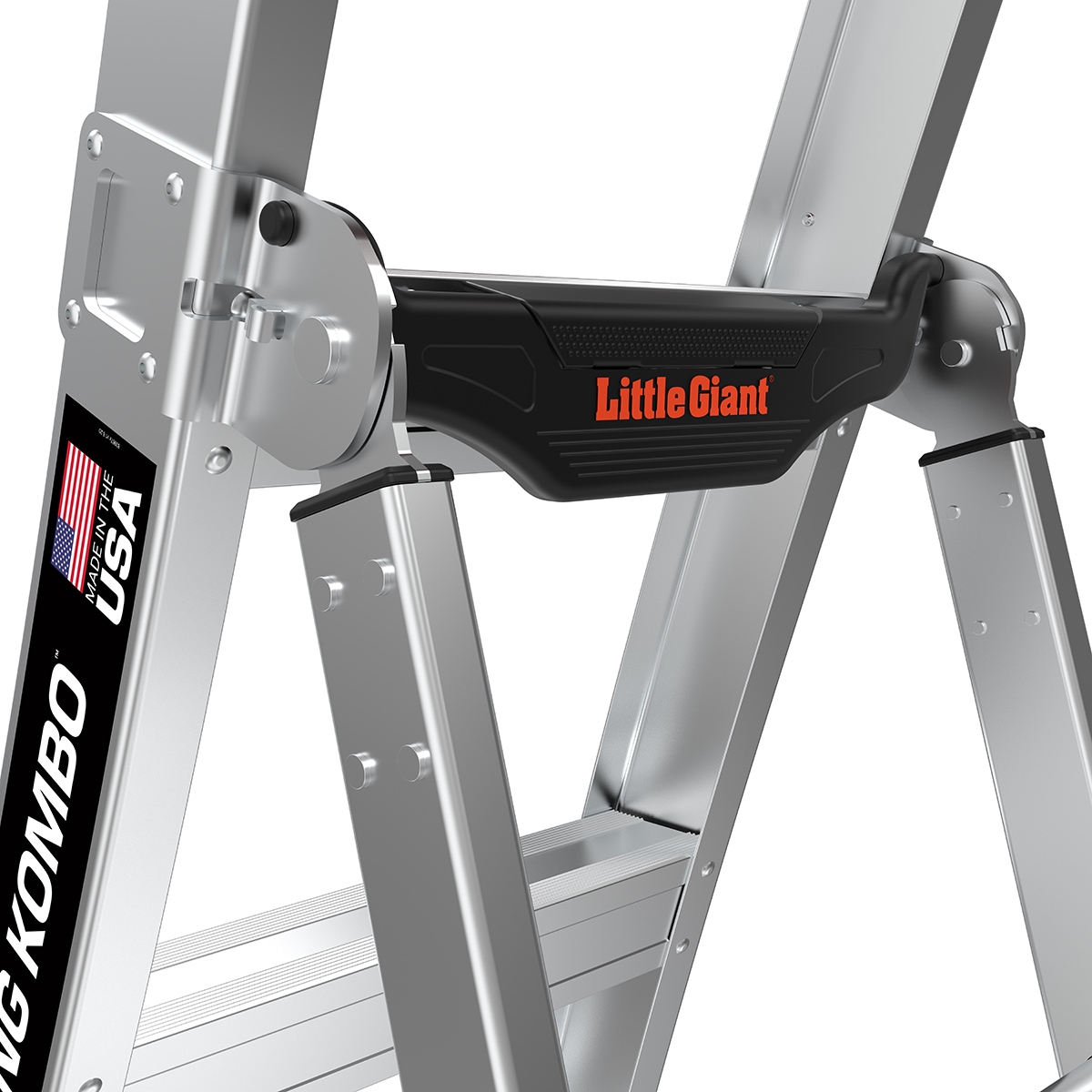 Escalera multifuncional King Kombo 2.0 Pro M6 de Little Giant Ladders, de 6 pies (altura de alcance de 12.7 pies) 3 en 1, de aluminio Tipo 1A con capacidad de carga de 300 libras. Modelo 14906-002.