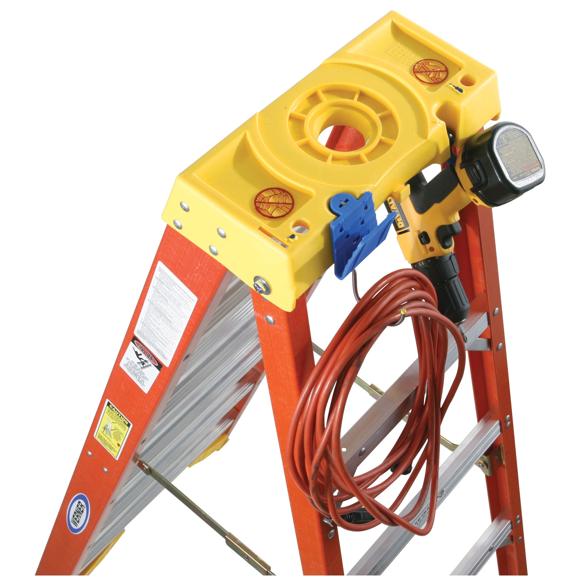 Escalera de fibra de vidrio tipo 1A de 7 pies (11 pies de altura alcanzable) con capacidad de carga de 300 libras Modelo 6207 de Werner