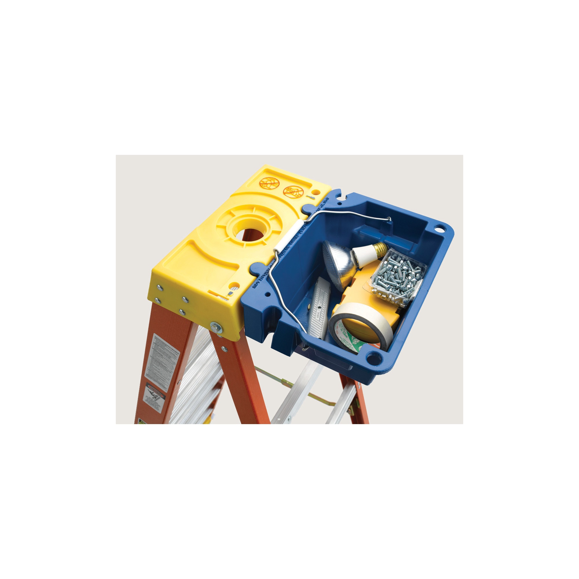 Escalera de fibra de vidrio tipo 1A de 7 pies (11 pies de altura alcanzable) con capacidad de carga de 300 libras Modelo 6207 de Werner
