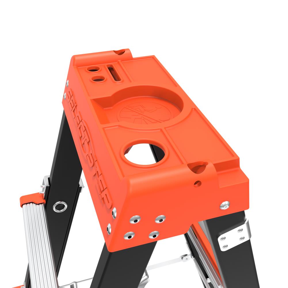 Escalera telescópica de fibra de vidrio Little Giant Ladders Select Step M5 de 8 pies (altura de alcance de 12.1 pies) Tipo 1AA con capacidad de carga de 375 libras - Modelo 15130-001