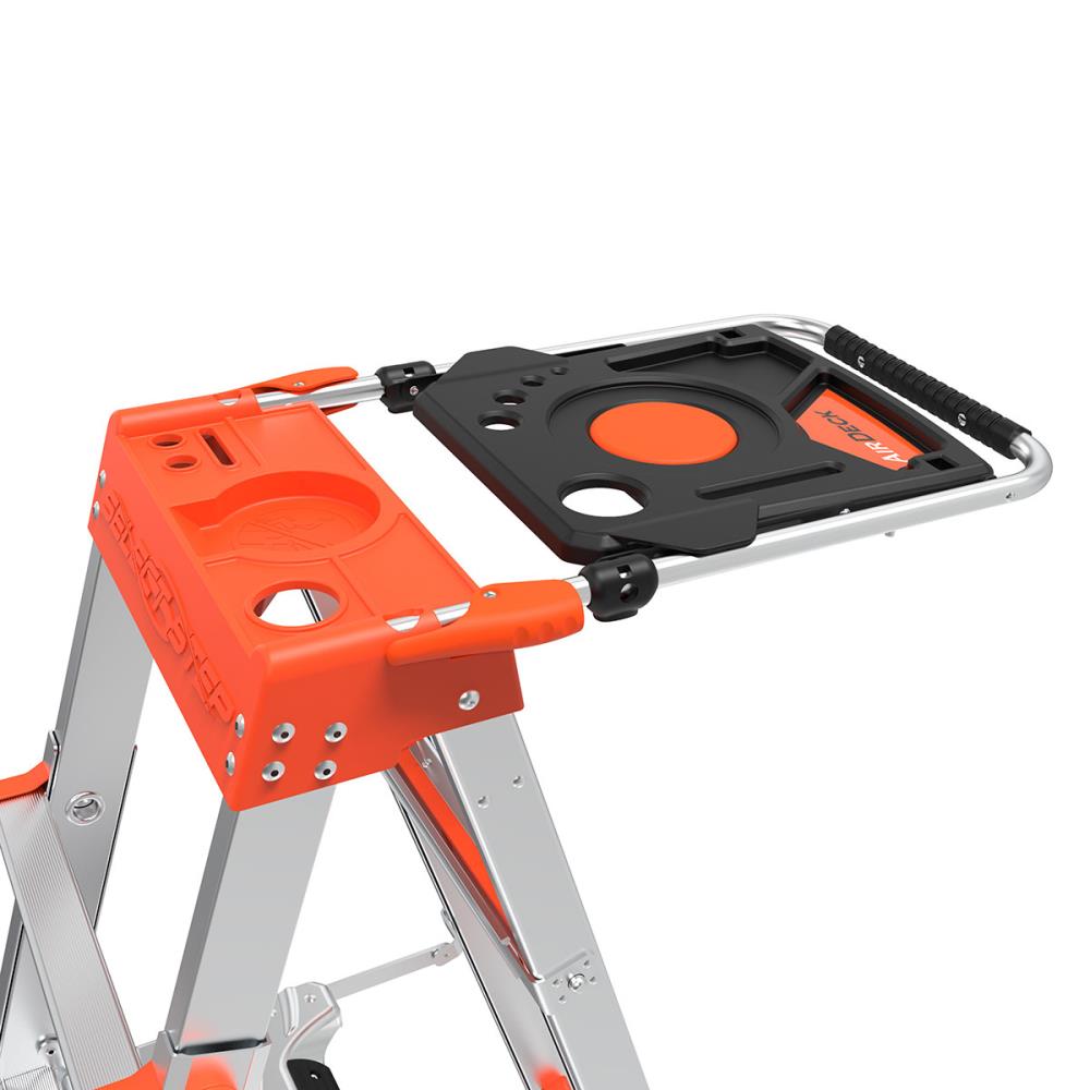 Escalera telescópica Little Giant Ladders Select Step M6 de 10 pies (14.1 pies de altura alcanzable) de aluminio Tipo 1A - Capacidad de carga de 300 lb.