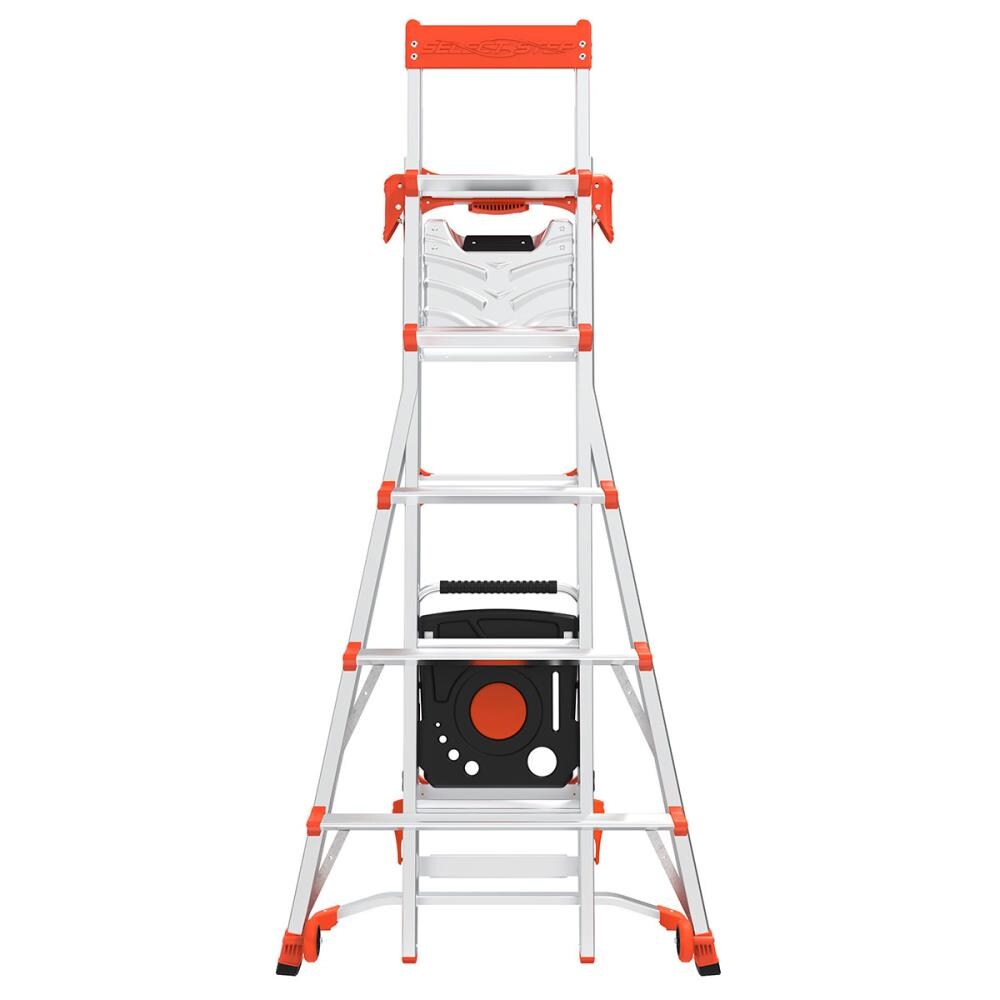 Escalera telescópica Little Giant Ladders Select Step M6 de 10 pies (14.1 pies de altura alcanzable) de aluminio Tipo 1A - Capacidad de carga de 300 lb.