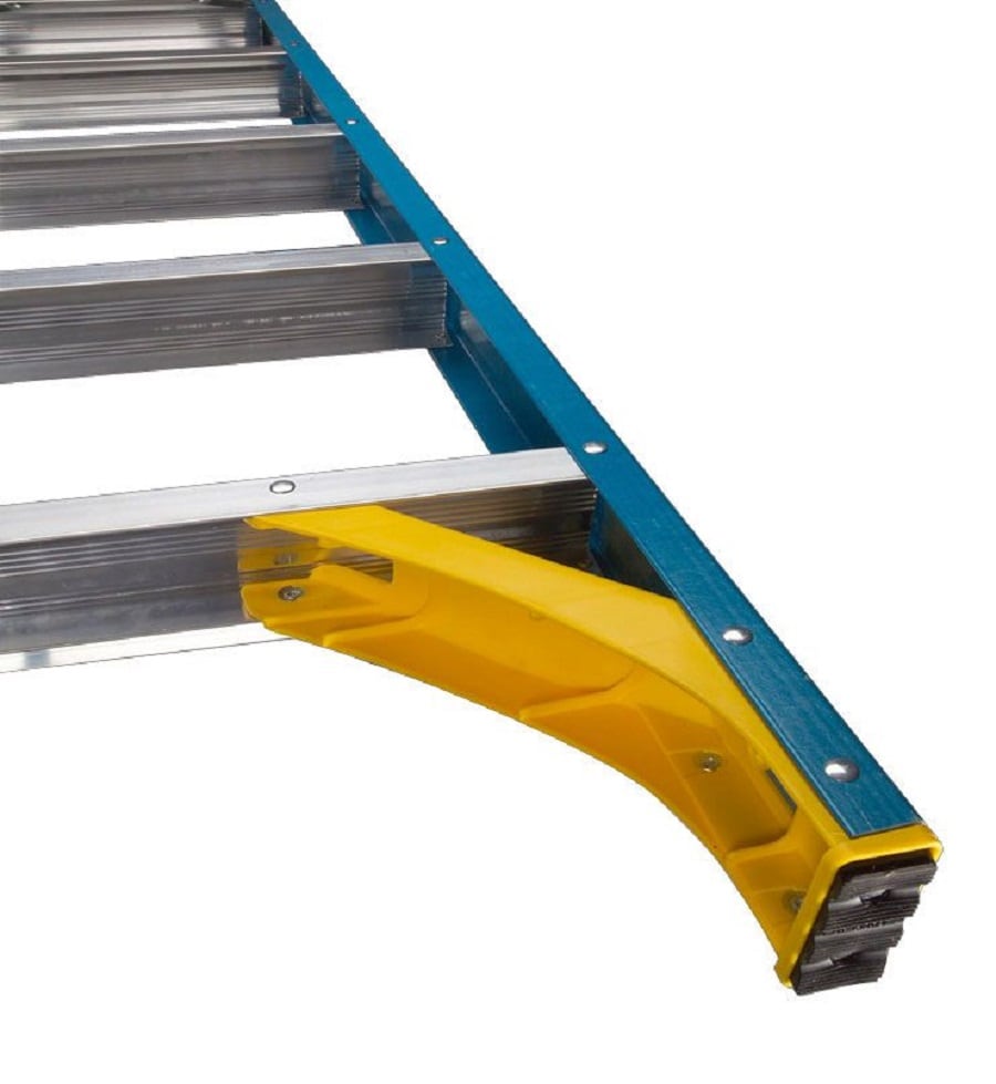 Escalera de fibra de vidrio tipo 1 Werner 6000 de 8 pies (12 pies de altura alcanzable) con capacidad de carga de 250 libras, modelo 6008