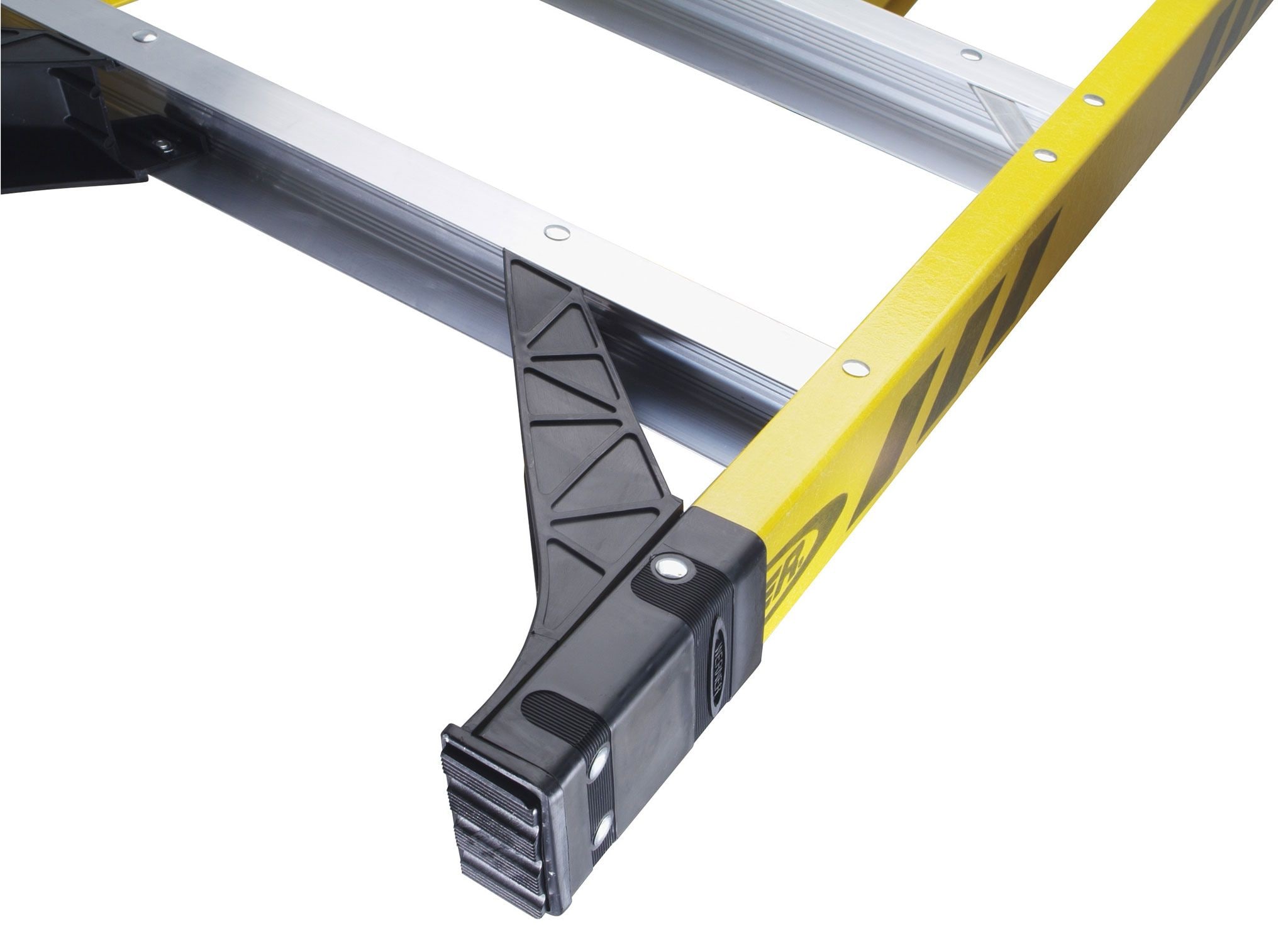 Escalera de tijera de fibra de vidrio Tipo 1AA Werner 7304S de 1.2 metros (2.4 metros de altura máxima) con capacidad de carga de 375 libras.