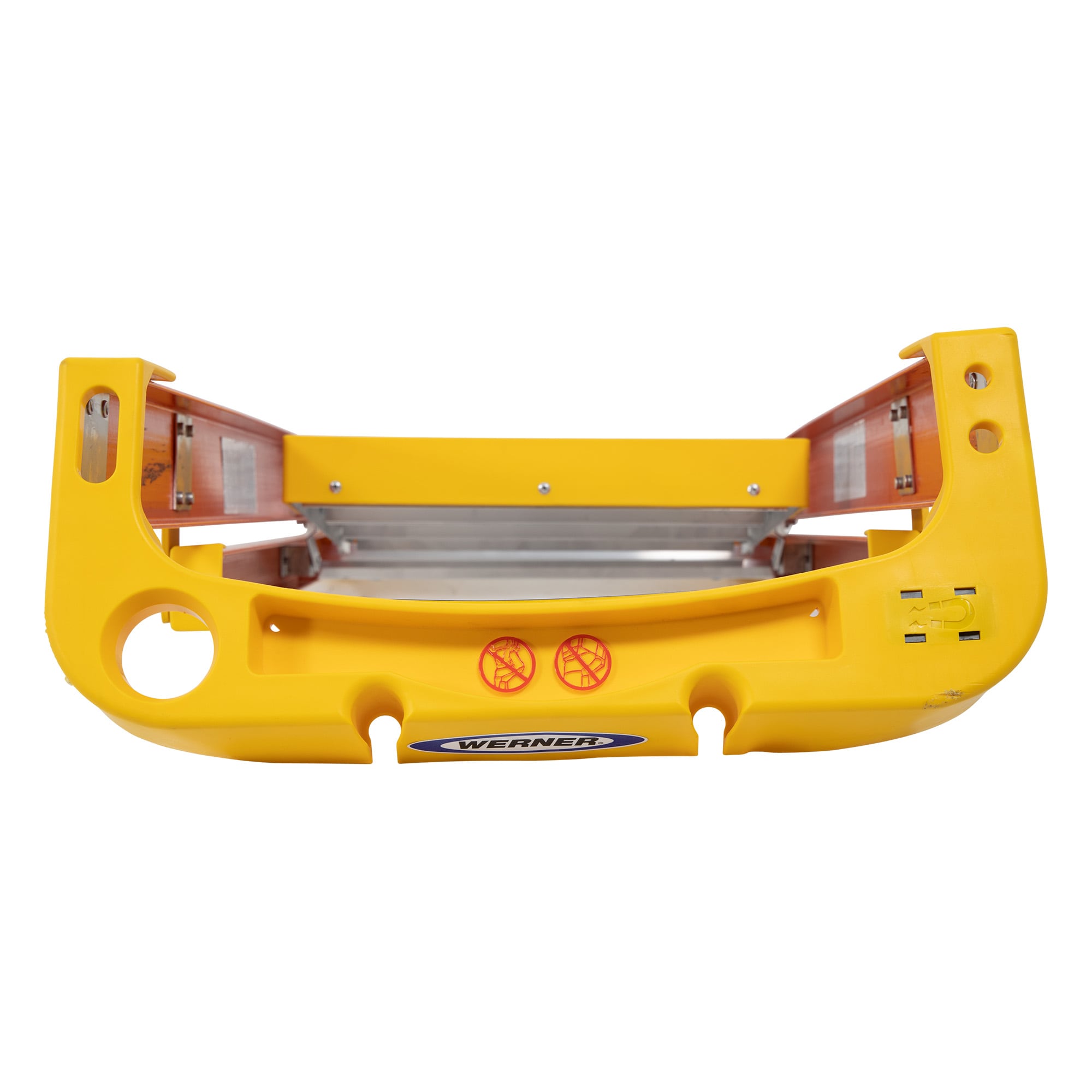 Escalera de podio de fibra de vidrio de 9 pies (alcance de 12 pies) tipo 1A con capacidad de carga de 300 lbs. Escalera de podio PD6206-4C