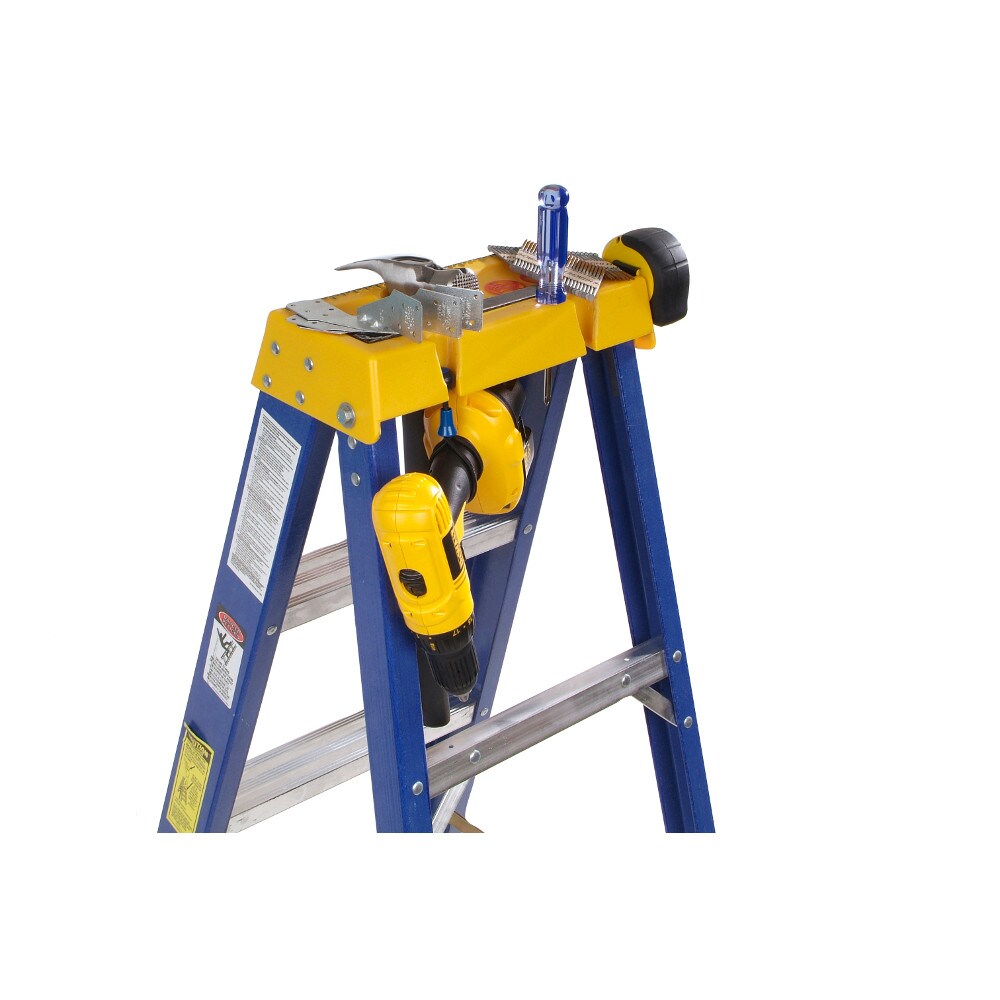 Escalera de fibra de vidrio Tipo 1AA de 6 pies (10 pies de altura máxima) con capacidad de carga de 375 lbs. Modelo OBCN06