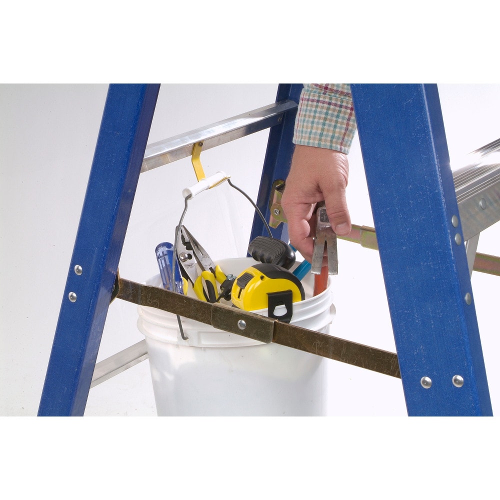 Escalera de fibra de vidrio Tipo 1AA de 6 pies (10 pies de altura máxima) con capacidad de carga de 375 lbs. Modelo OBCN06