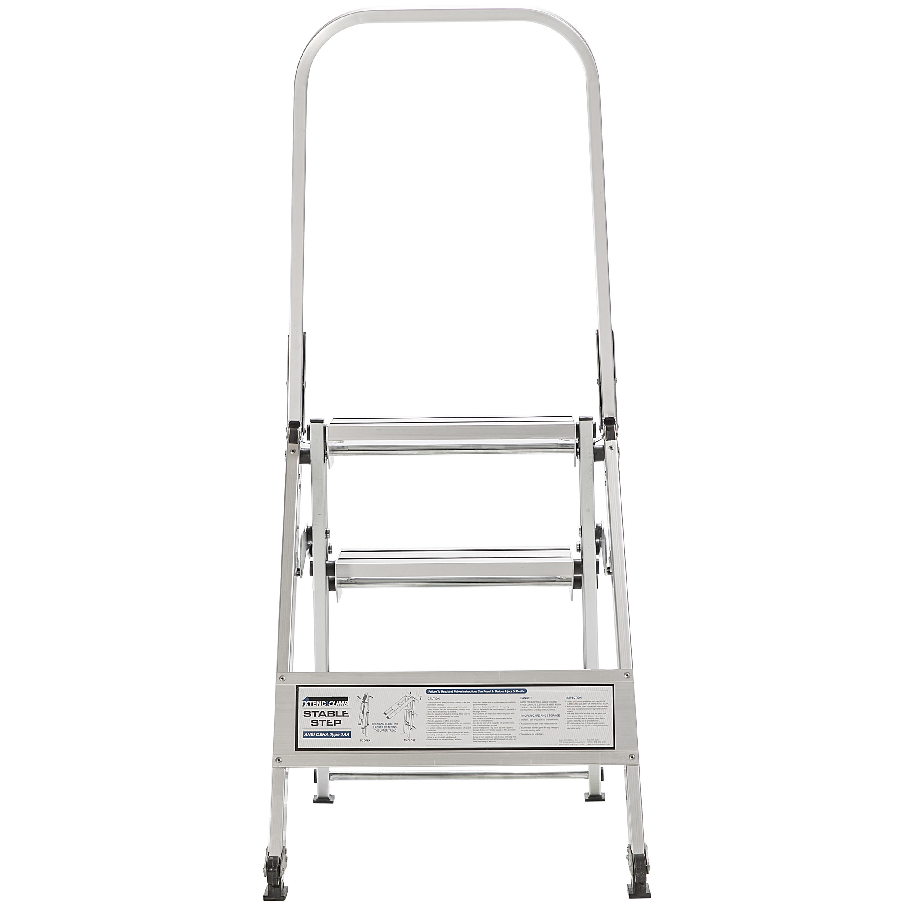 Xtend+Climb Escalera de Aluminio Tipo 1AA Certificada por ANSI de 4 Pies (Altura de Alcance de 8.8 Pies) - Capacidad de Carga de 375 lbs. Escalerilla de Paso WT-3