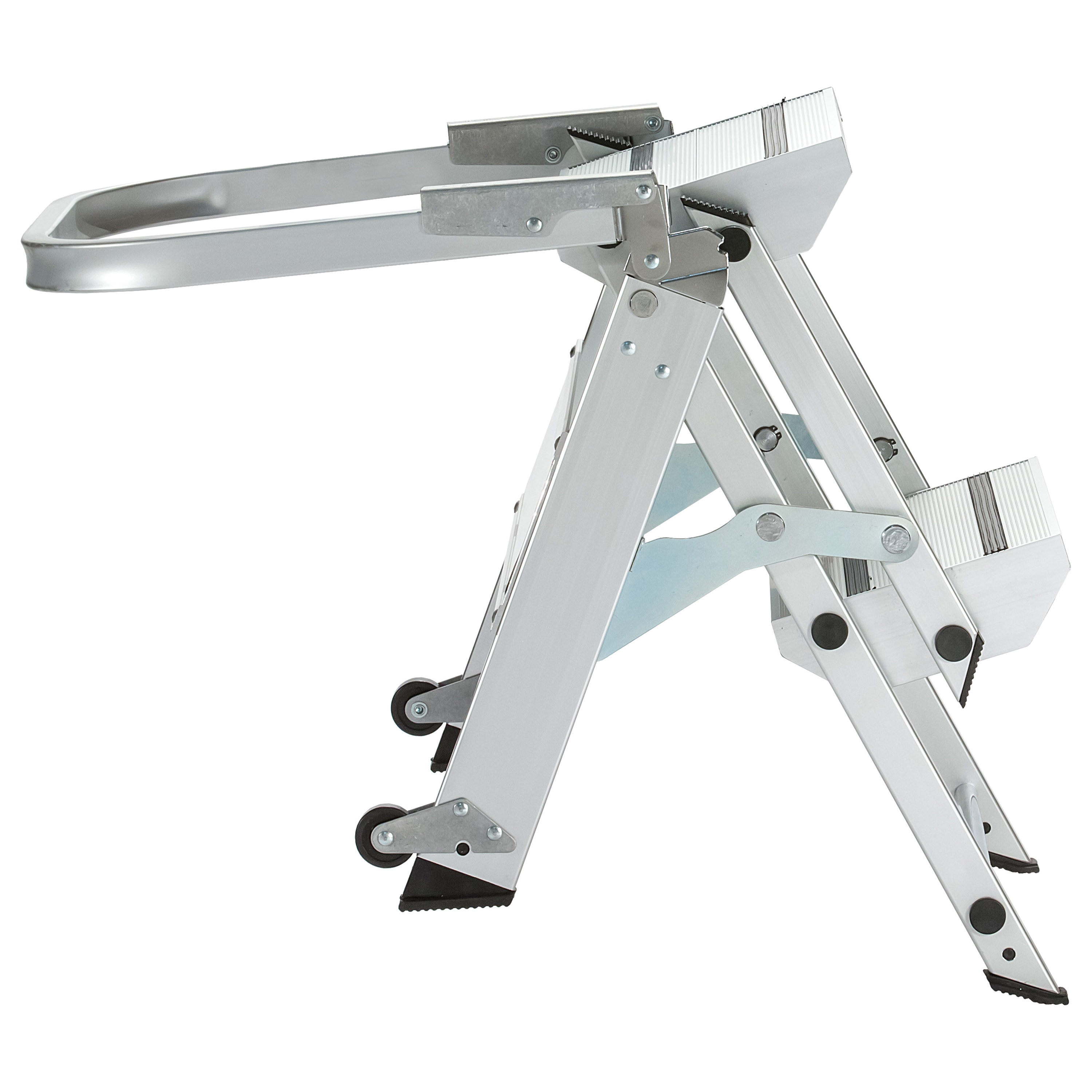 Escalera de aluminio certificada por ANSI Xtend+Climb de 3 pies (altura de alcance de 7.8 pies) Tipo 1AA - Capacidad de carga de 170 kg.