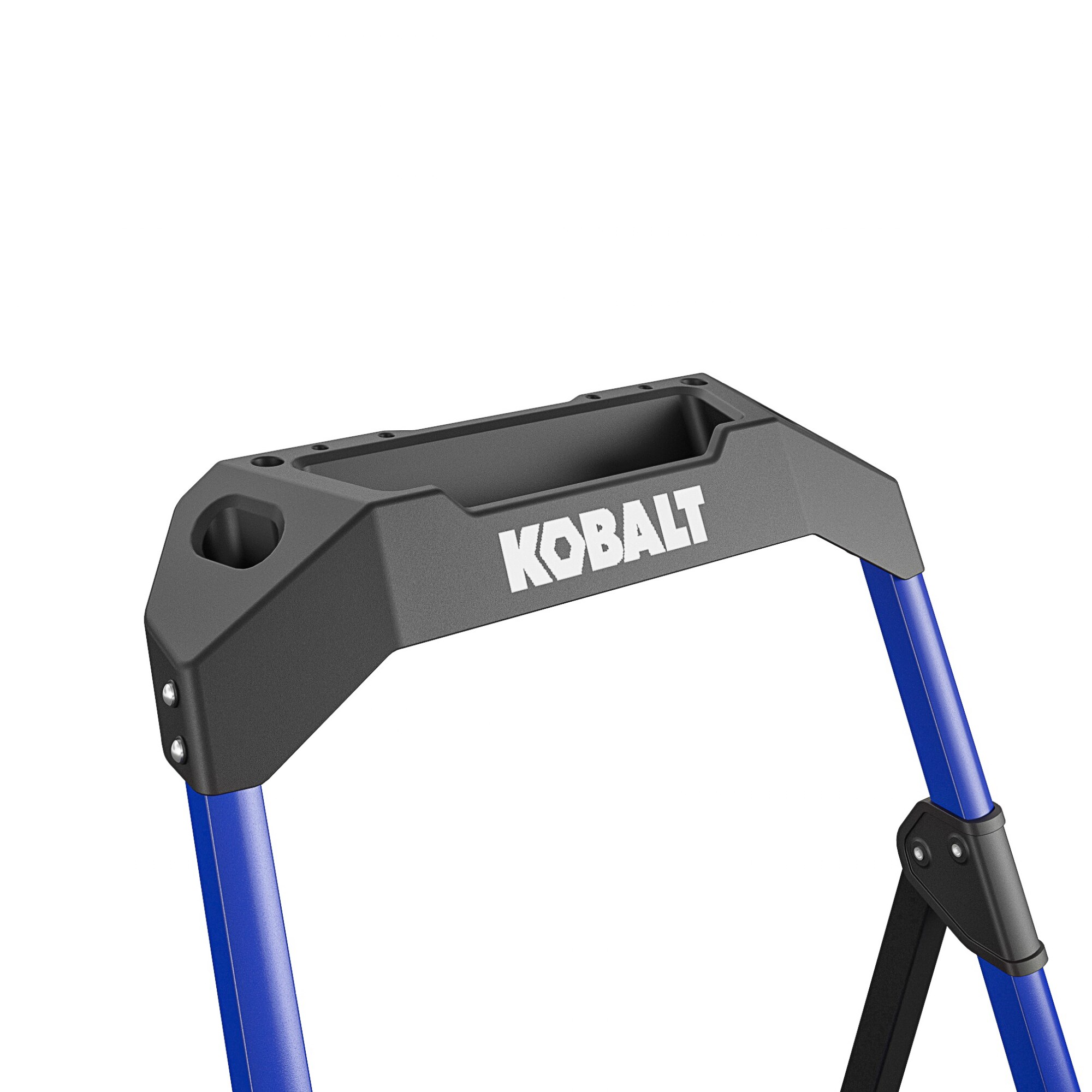 Taburete Plegable de Acero Negro con Capacidad de 300 libras de 3 Peldaños de Kobalt