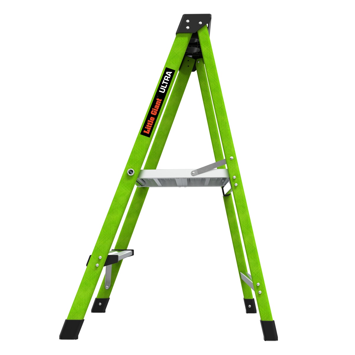 Escalera Plegable de Fibra de Vidrio Verde con Capacidad de 300 lb de Little Giant Ladders Ultra 2 Peldaños 11862-002