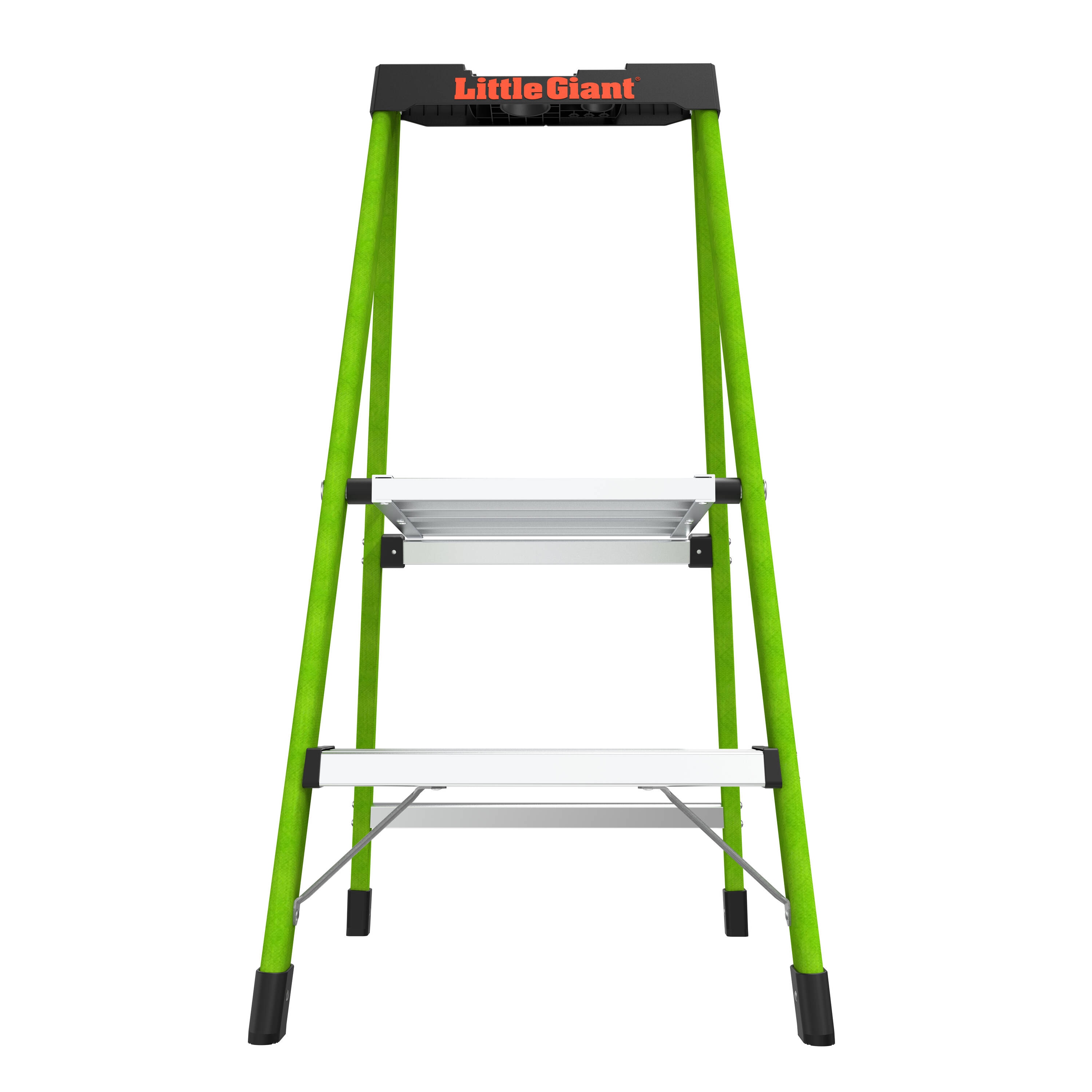 Escalera Plegable de Fibra de Vidrio Verde con Capacidad de 300 lb de Little Giant Ladders Ultra 2 Peldaños 11862-002