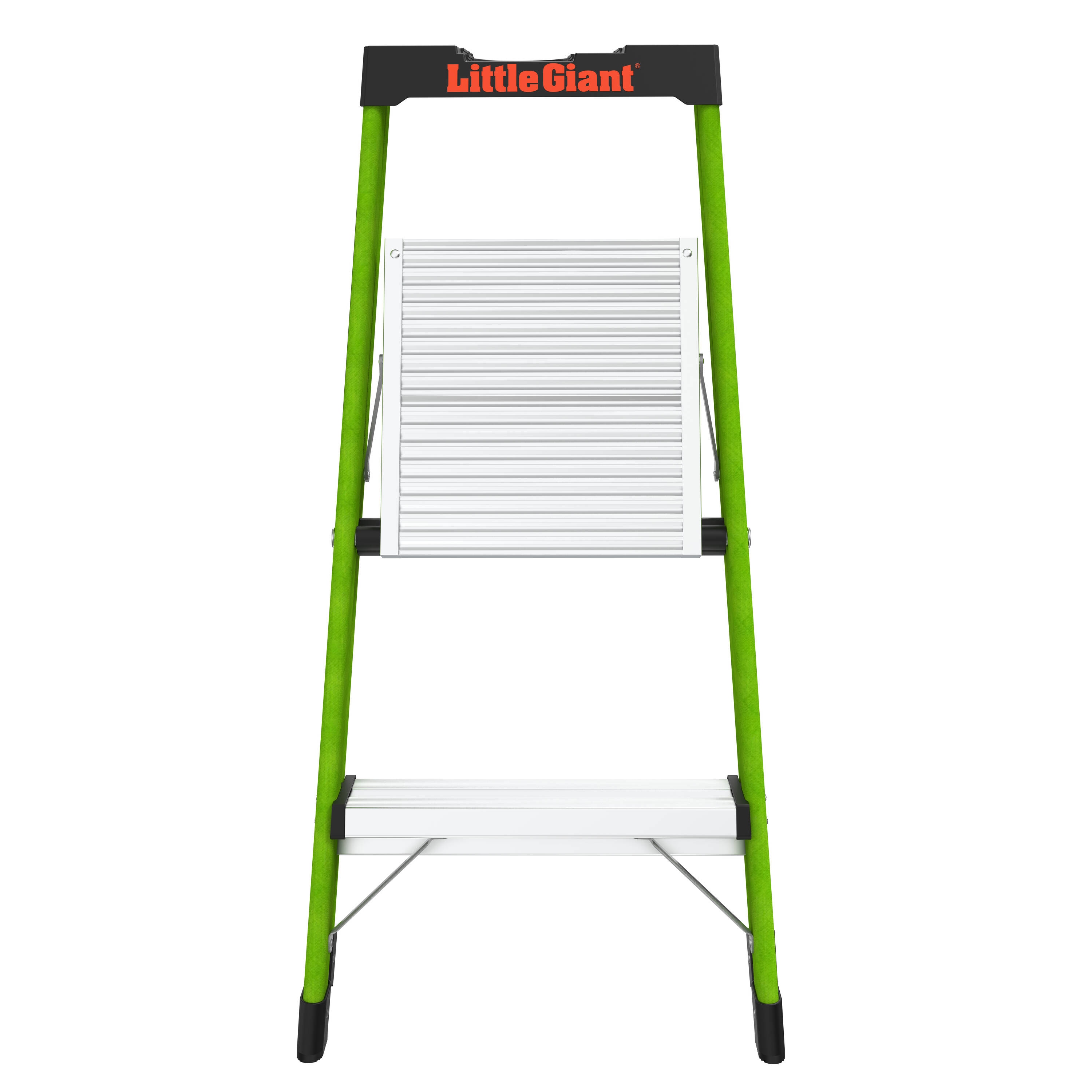 Escalera Plegable de Fibra de Vidrio Verde con Capacidad de 300 lb de Little Giant Ladders Ultra 2 Peldaños 11862-002