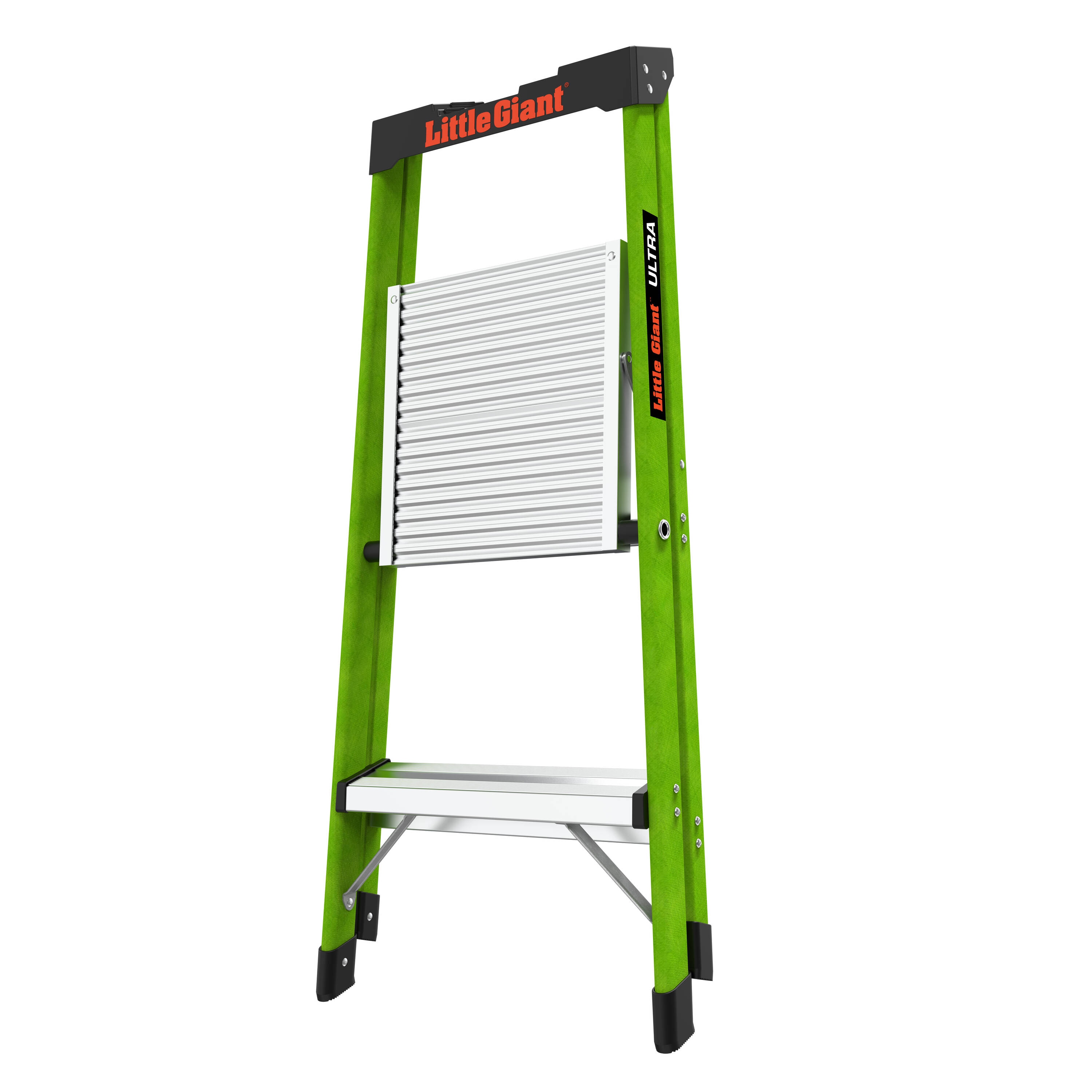 Escalera Plegable de Fibra de Vidrio Verde con Capacidad de 300 lb de Little Giant Ladders Ultra 2 Peldaños 11862-002