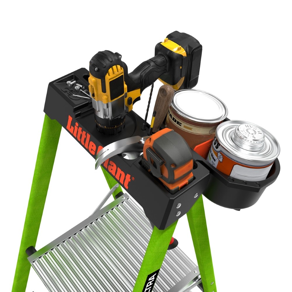 Escalera Plegable de Fibra de Vidrio Verde con Capacidad de 300 lb de Little Giant Ladders Ultra 2 Peldaños 11862-002