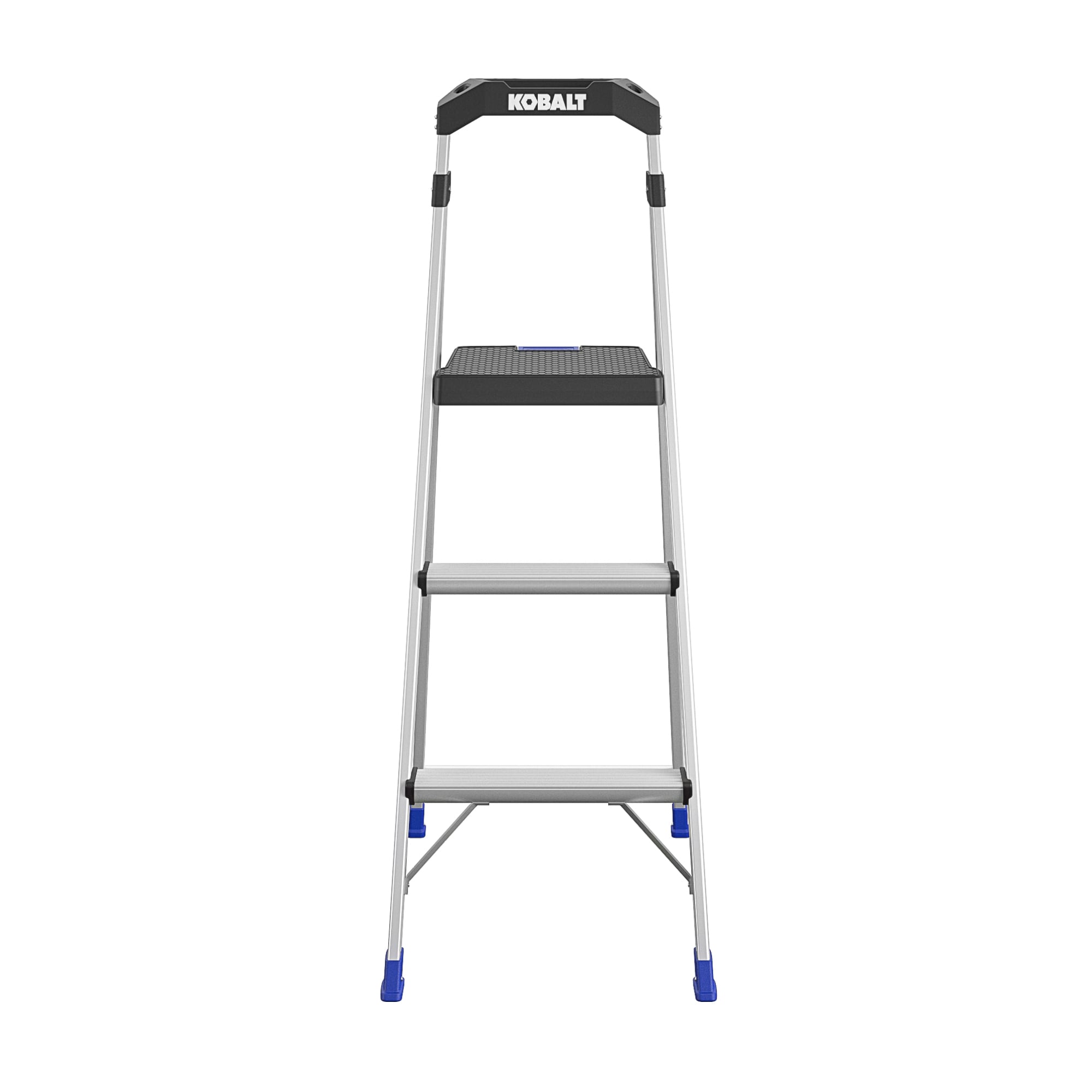 Taburete plegable de aluminio de capacidad para 250 libras y acabados en varios colores (Paso a paso de 3 pasos) - 20553ABL2