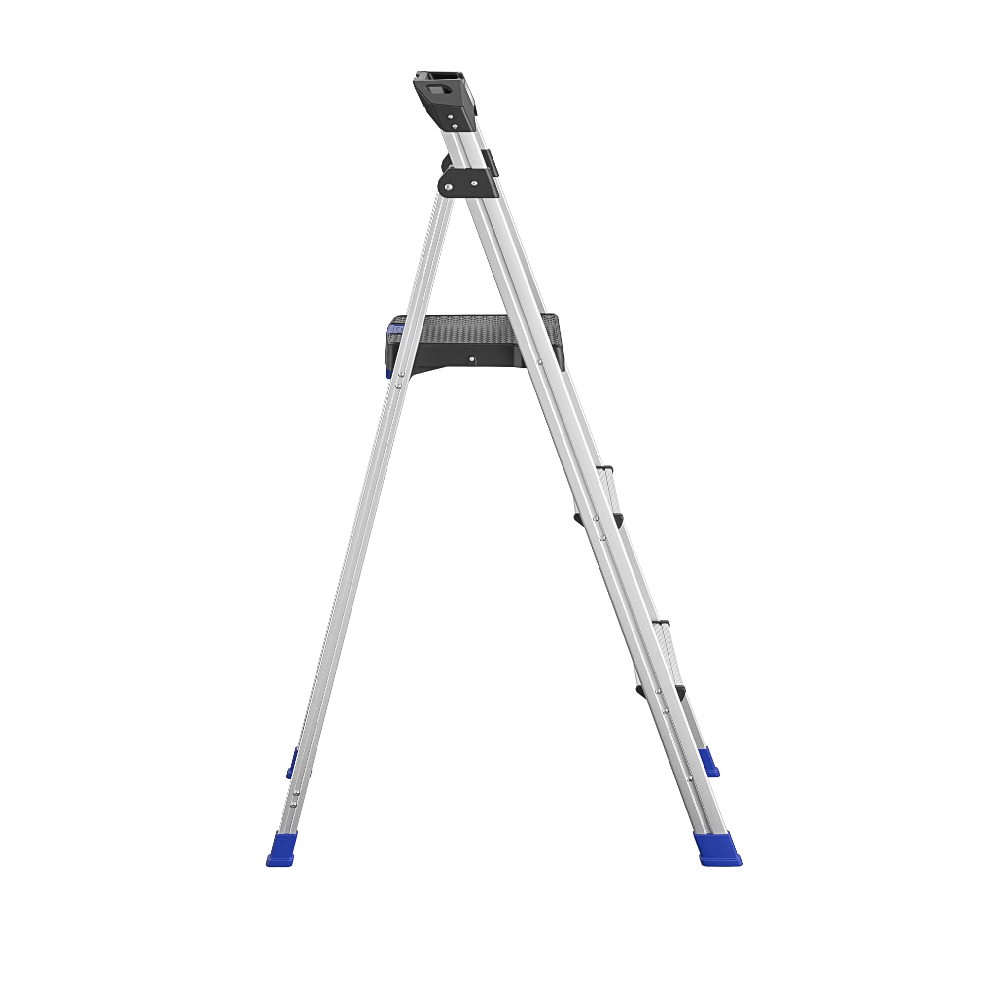 Taburete plegable de aluminio de capacidad para 250 libras y acabados en varios colores (Paso a paso de 3 pasos) - 20553ABL2