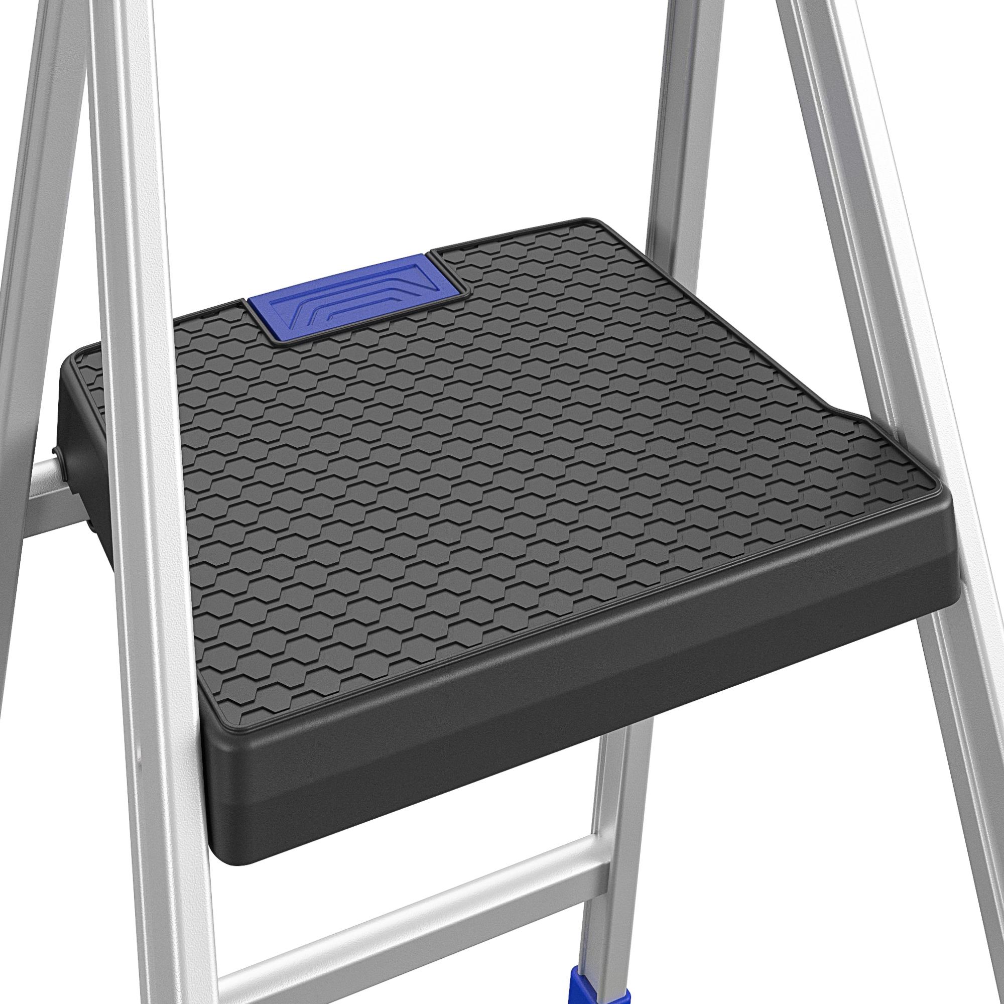 Taburete plegable de aluminio de capacidad para 250 libras y acabados en varios colores (Paso a paso de 3 pasos) - 20553ABL2